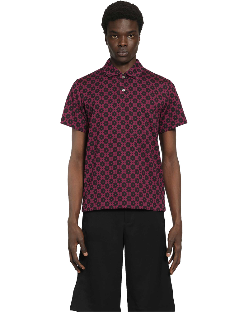 Оригінальна Floral Graphic Print Polo Shirt Comme des garcons