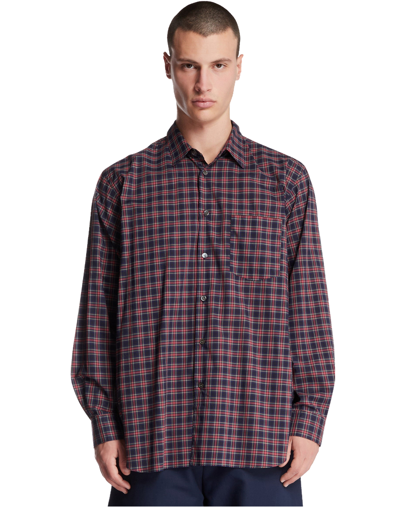 Red Cotton Checkered Shirt Comme des garcons оригінал – Купити в Україні