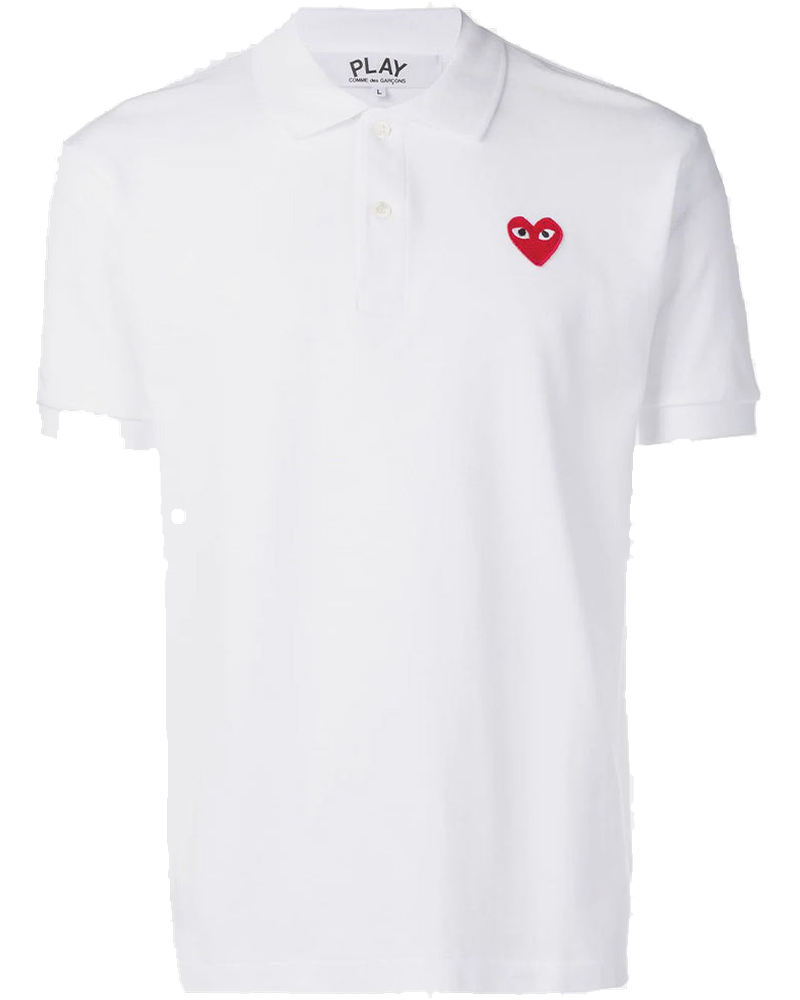 White Red Heart Polo Comme des garcons оригінал – Купити в Україні