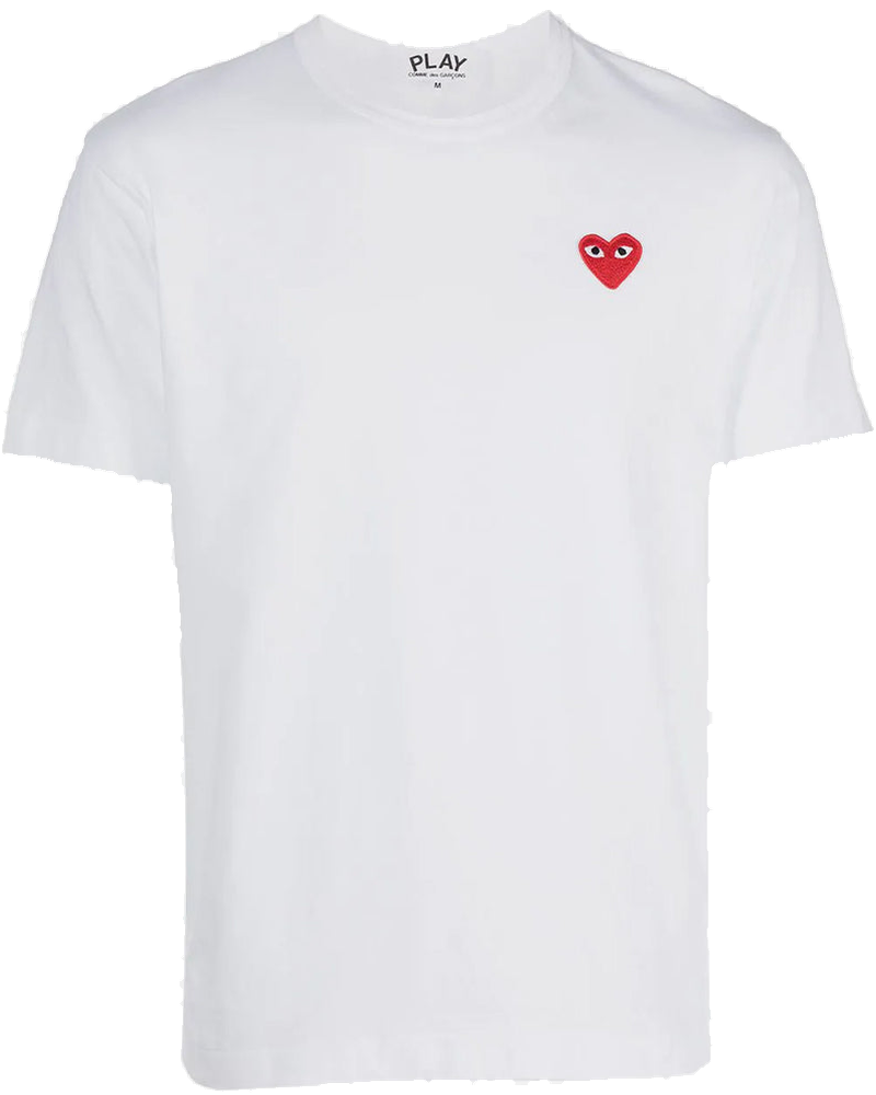 White Red Heart T-Shirt Comme des garcons – Гарантія оригінальності