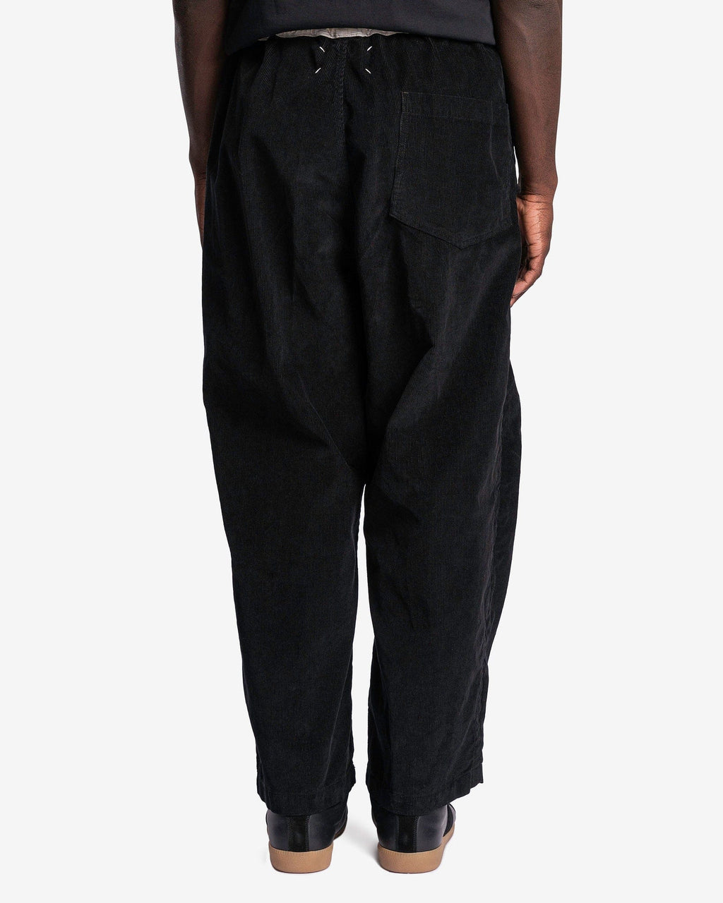 Contrast Corduroy Trousers In Black Maison margiela оригінал – Купити в Україні – детальний вид