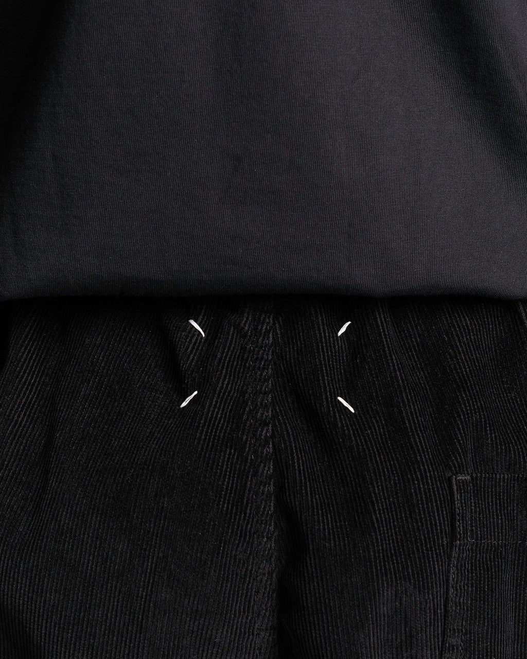 Contrast Corduroy Trousers In Black Maison margiela оригінал – Купити в Україні – збільшений вид