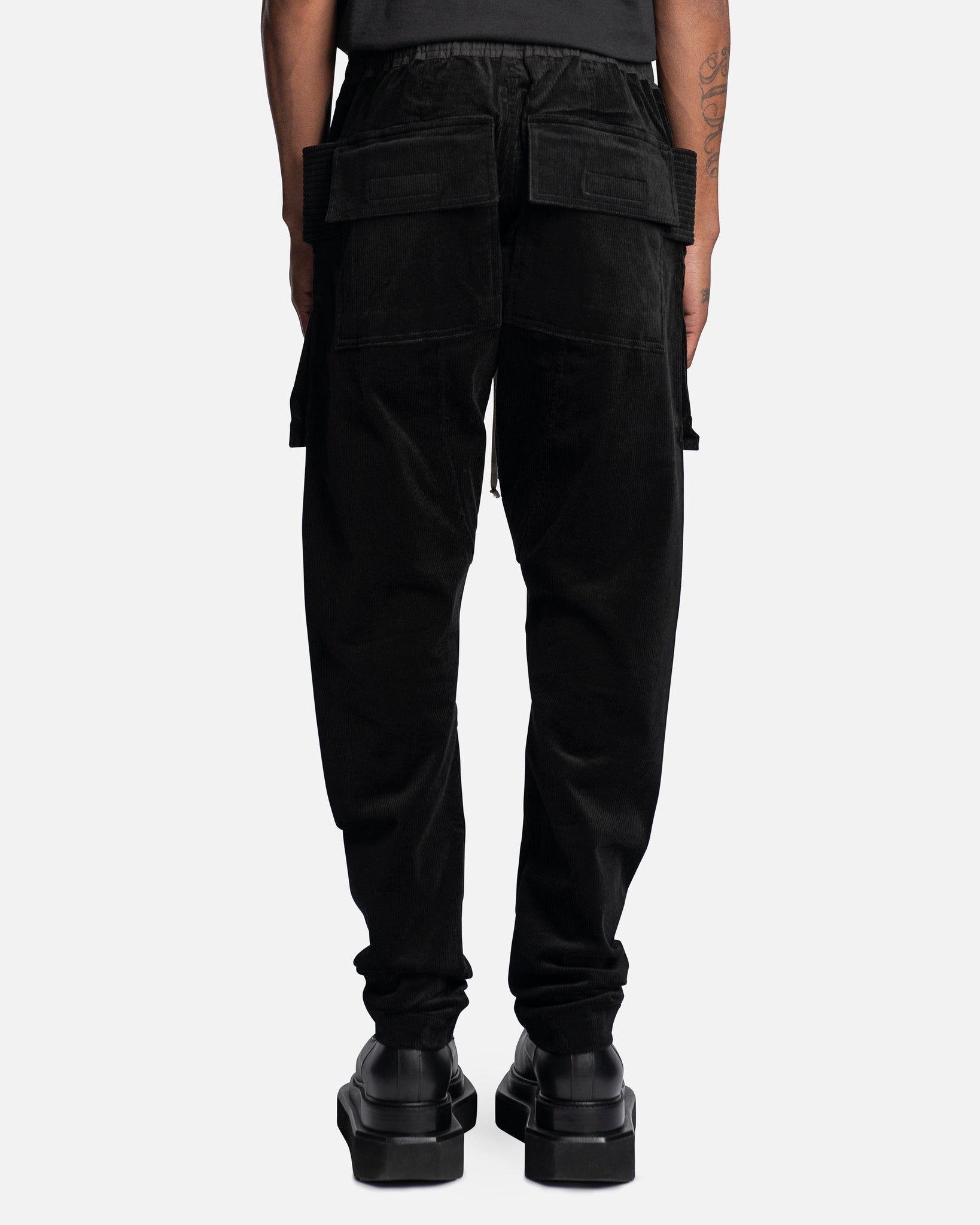 Corduroy Creatch Cargo Drawstring In Black Rick owens оригінал – Купити в Україні – детальний вид