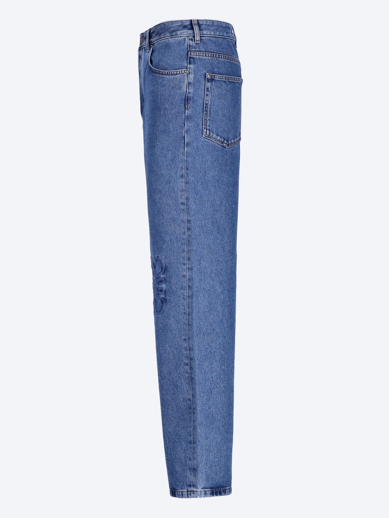 Оригінальна Cotton Anagram Baggy Jeans Loewe – вид ззаду