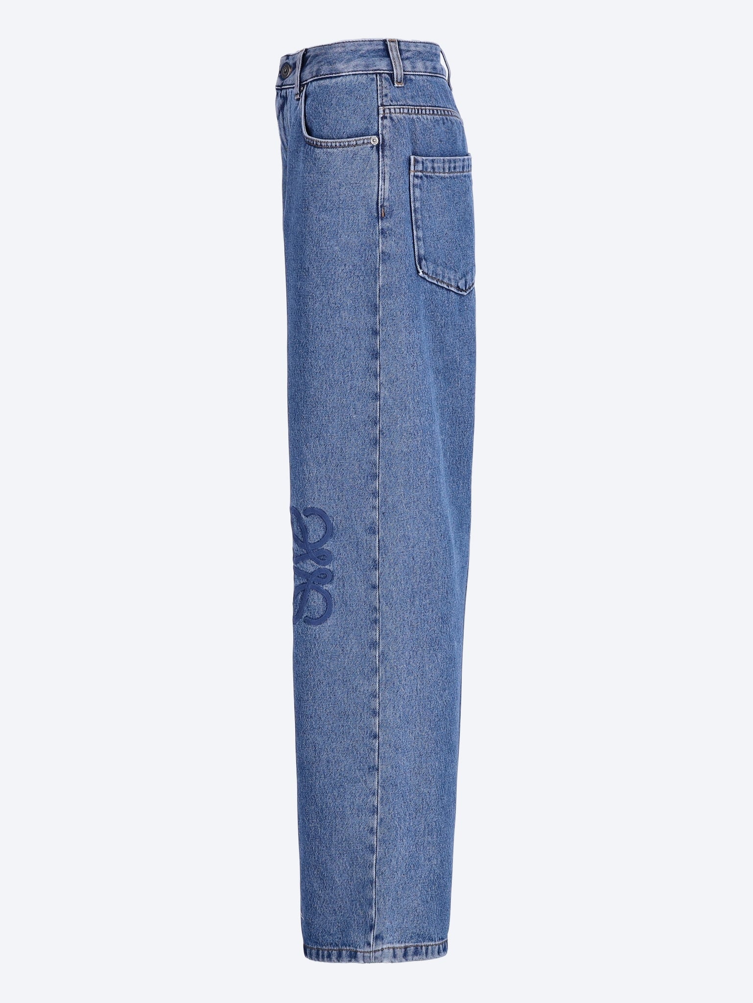 Оригінальна Cotton Anagram Baggy Jeans Loewe – вид ззаду
