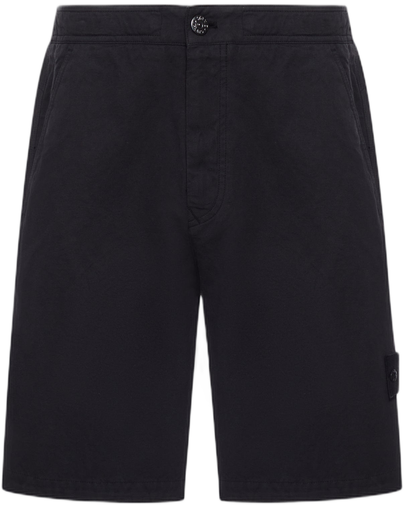 Оригінальна Cotton Bermuda Shorts With Iconic Badge Applied Stone island