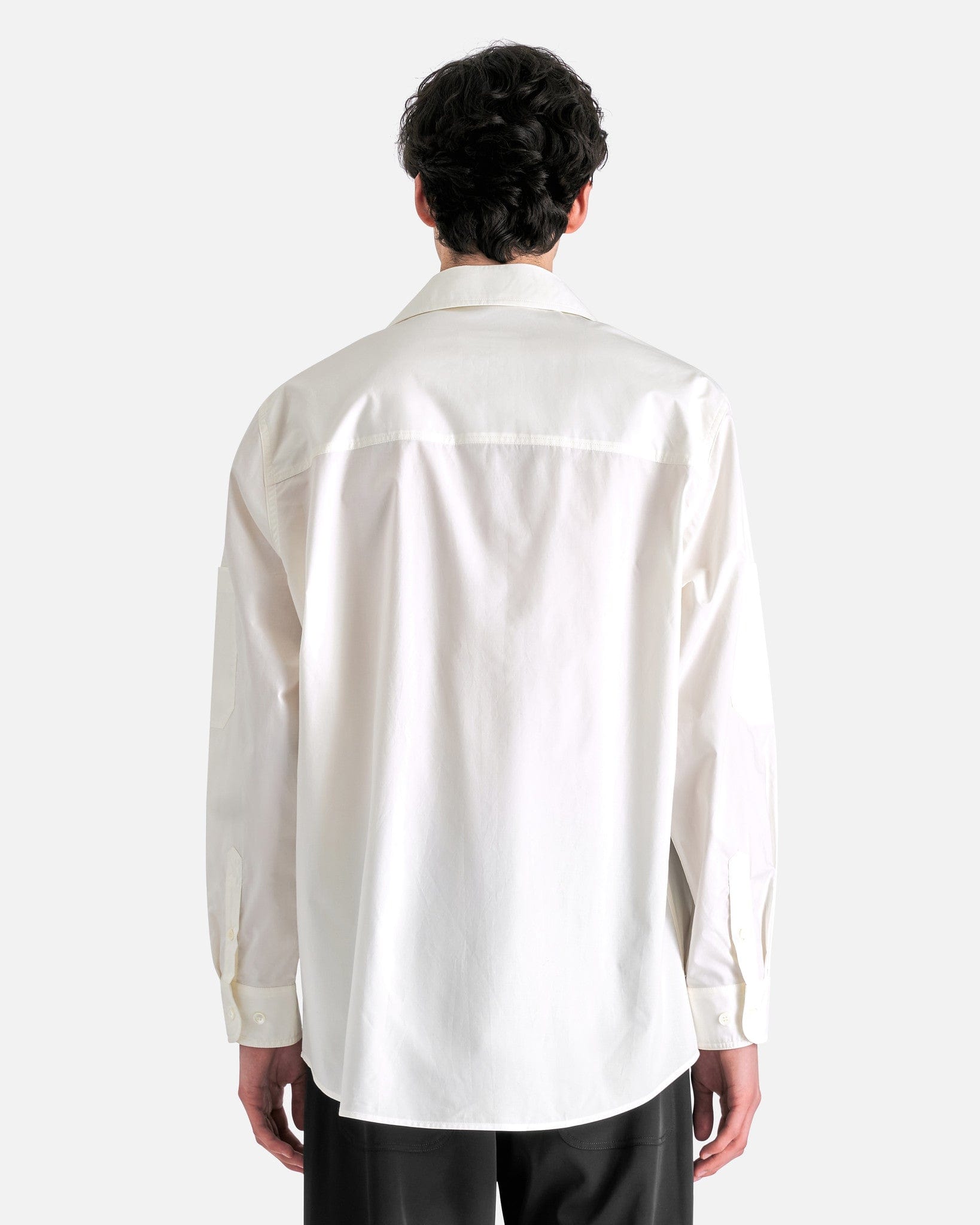 Cotton Poplin Pocket Shirt In Ivory Maison margiela – Гарантія оригінальності – детальний вид