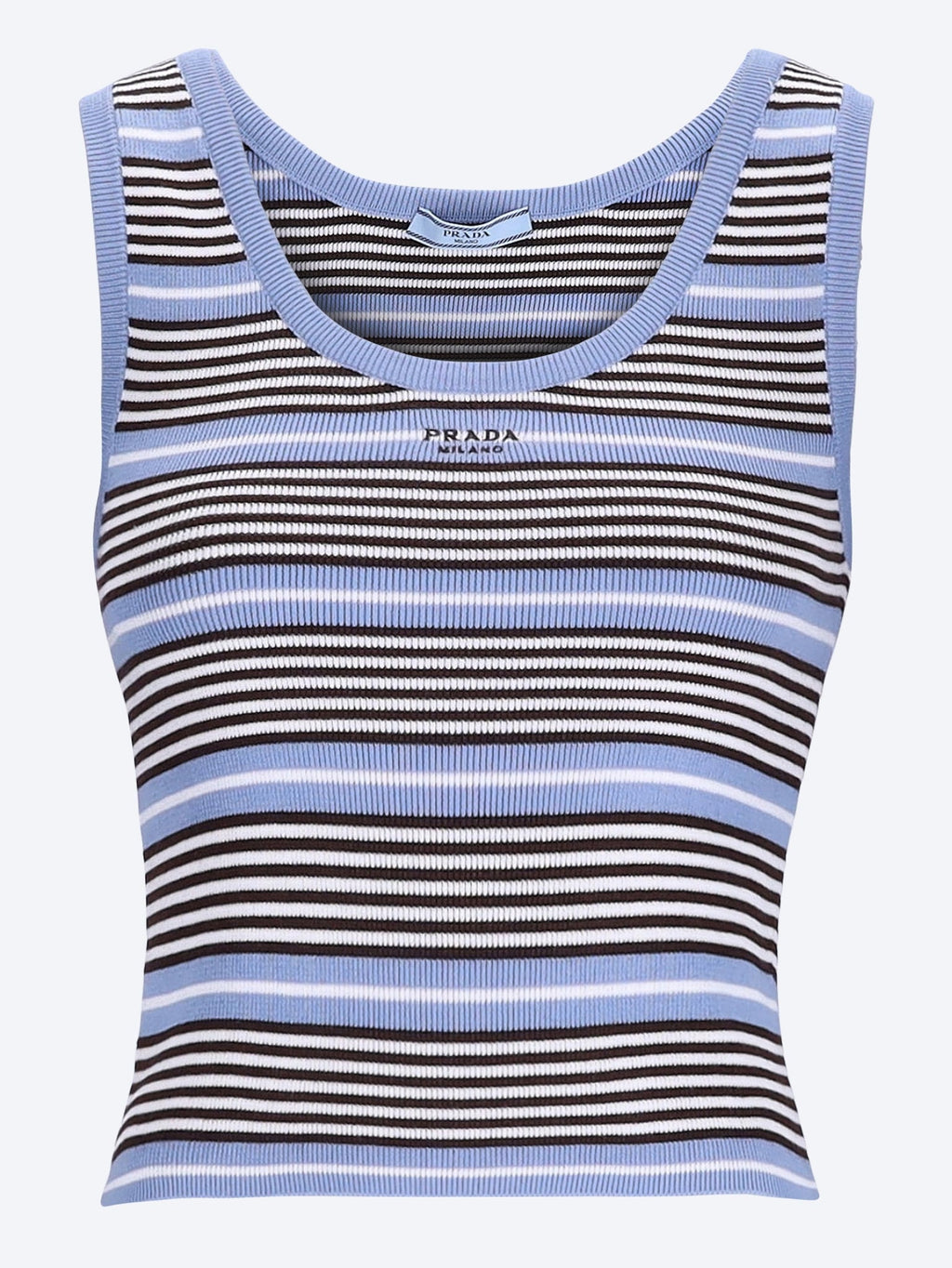 Cotton Striped F.14 Tank Top Prada оригінал – Купити в Україні – боковий вид
