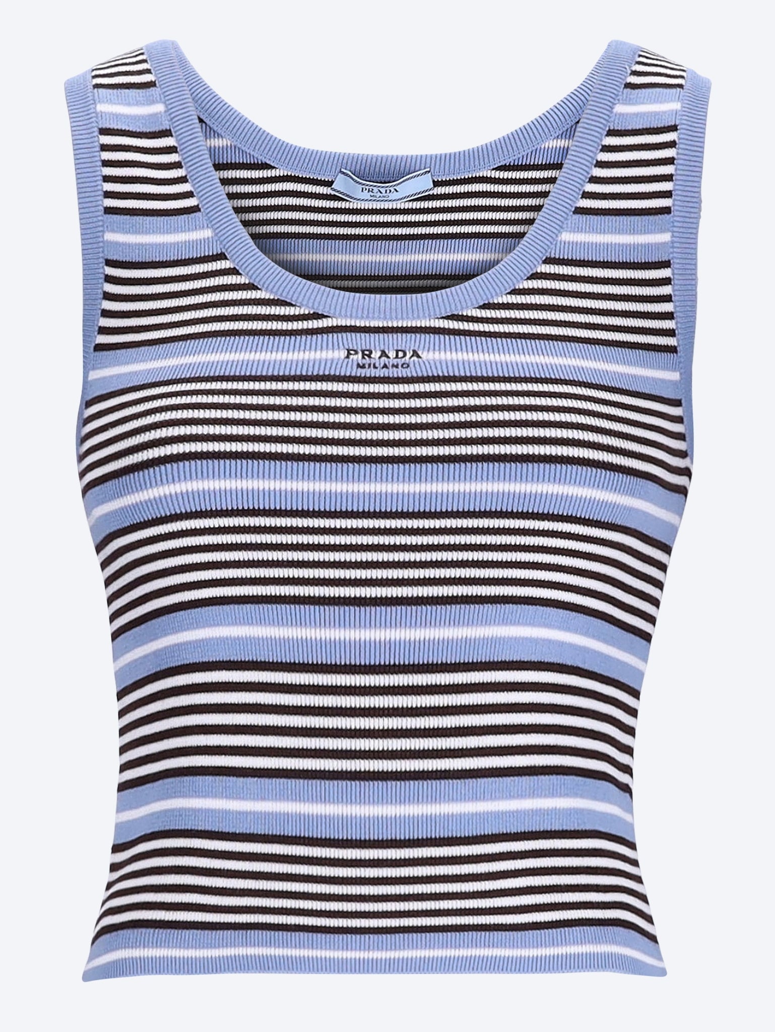 Cotton Striped F.14 Tank Top Prada оригінал – Купити в Україні – боковий вид
