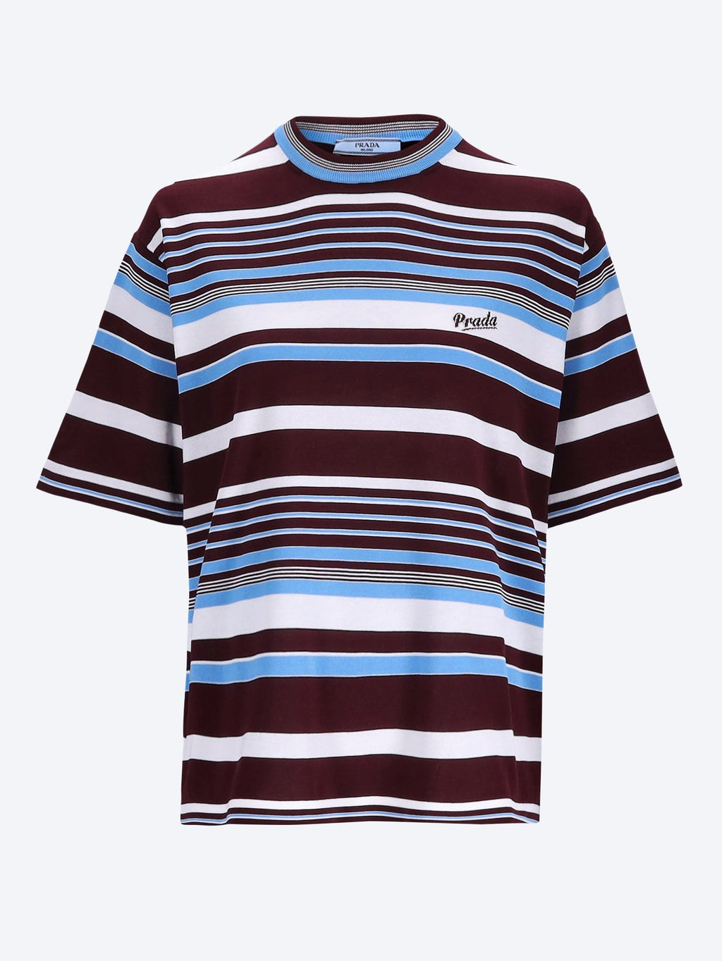 Cotton Striped F.18 Sweater Prada оригінал – Купити в Україні – боковий вид