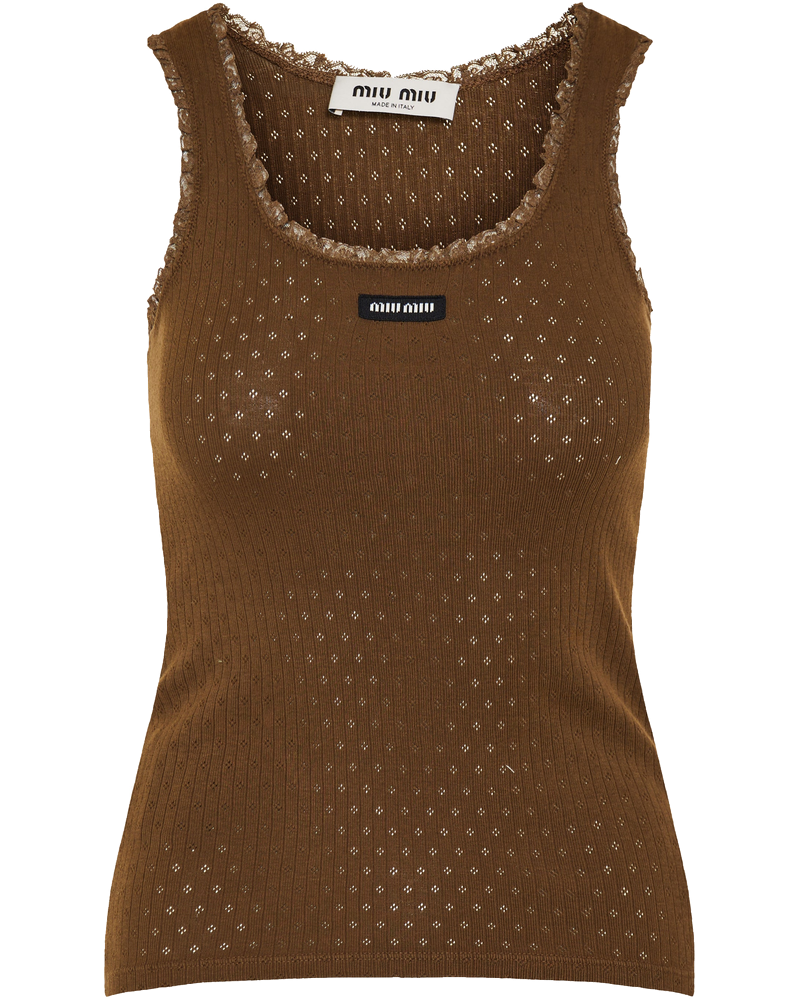 Оригінальна Cotton Tank Top Miu miu