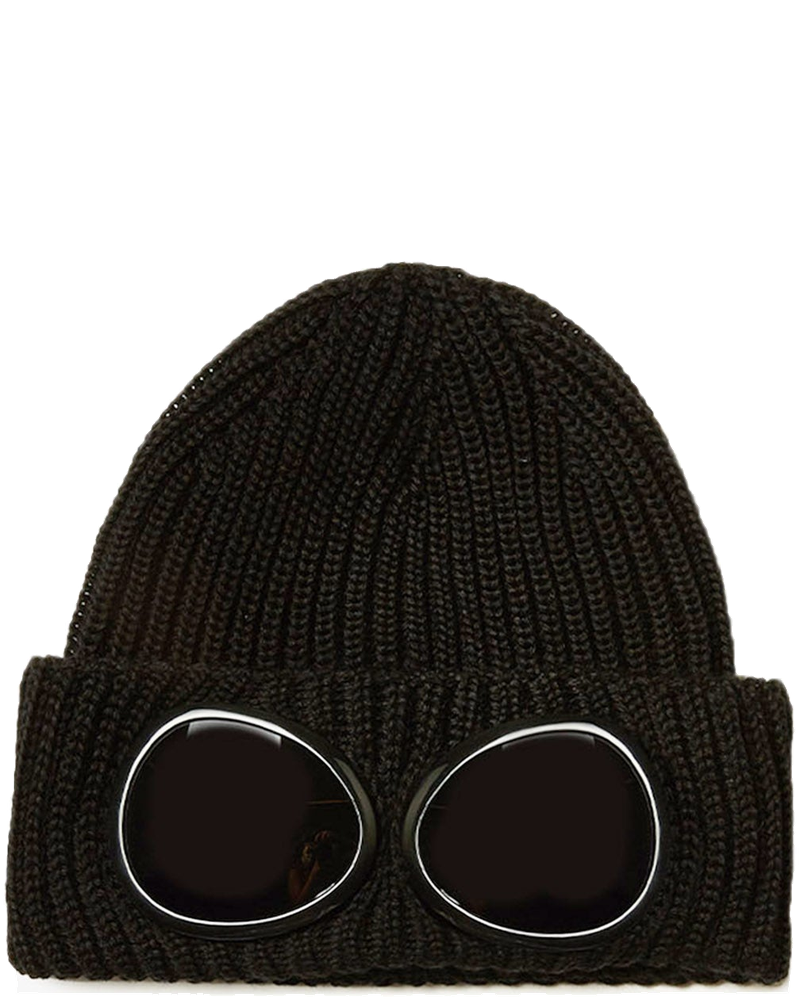 Merino Wool Goggle Beanie In Black Cp company – Гарантія оригінальності