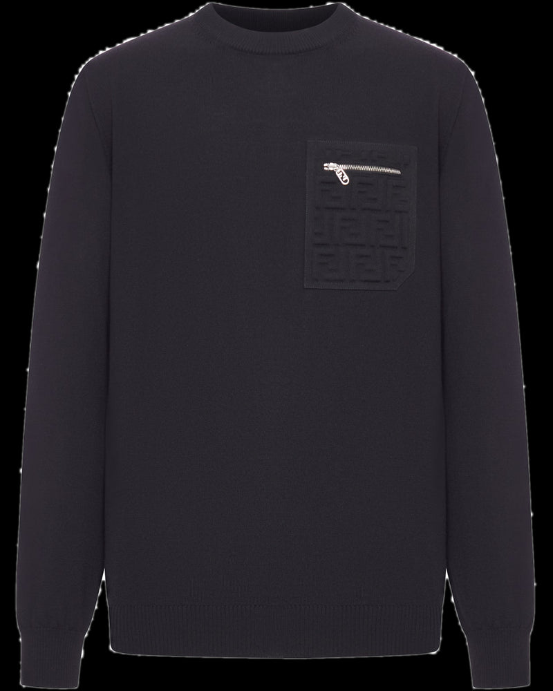BG_REMOVED_CATALOG_CREW NECK WOOL PULLOVER - FENDI