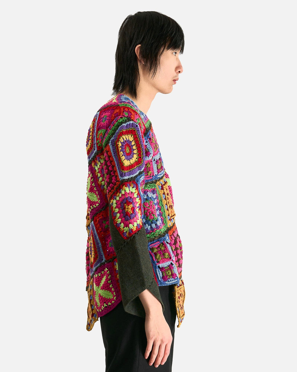 Crochet Sweater In Multi Comme des garcons оригінал – Купити в Україні – вид ззаду