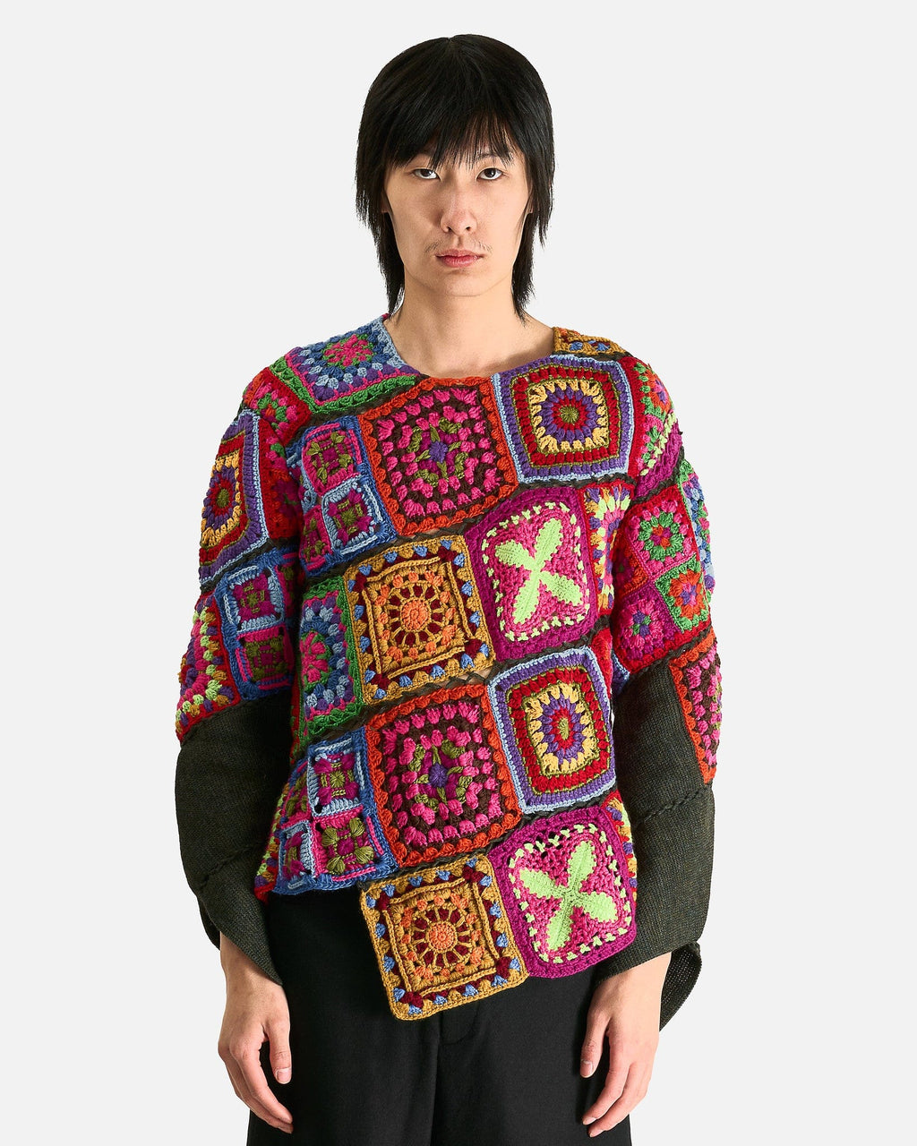 Crochet Sweater In Multi Comme des garcons оригінал – Купити в Україні – боковий вид