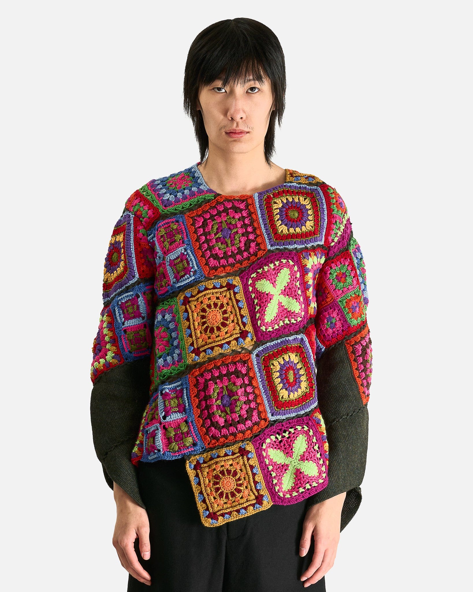 Crochet Sweater In Multi Comme des garcons оригінал – Купити в Україні – боковий вид