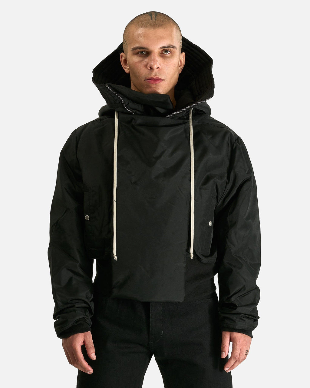 Cropped Alice Parka In Black Rick owens оригінал – Купити в Україні – боковий вид