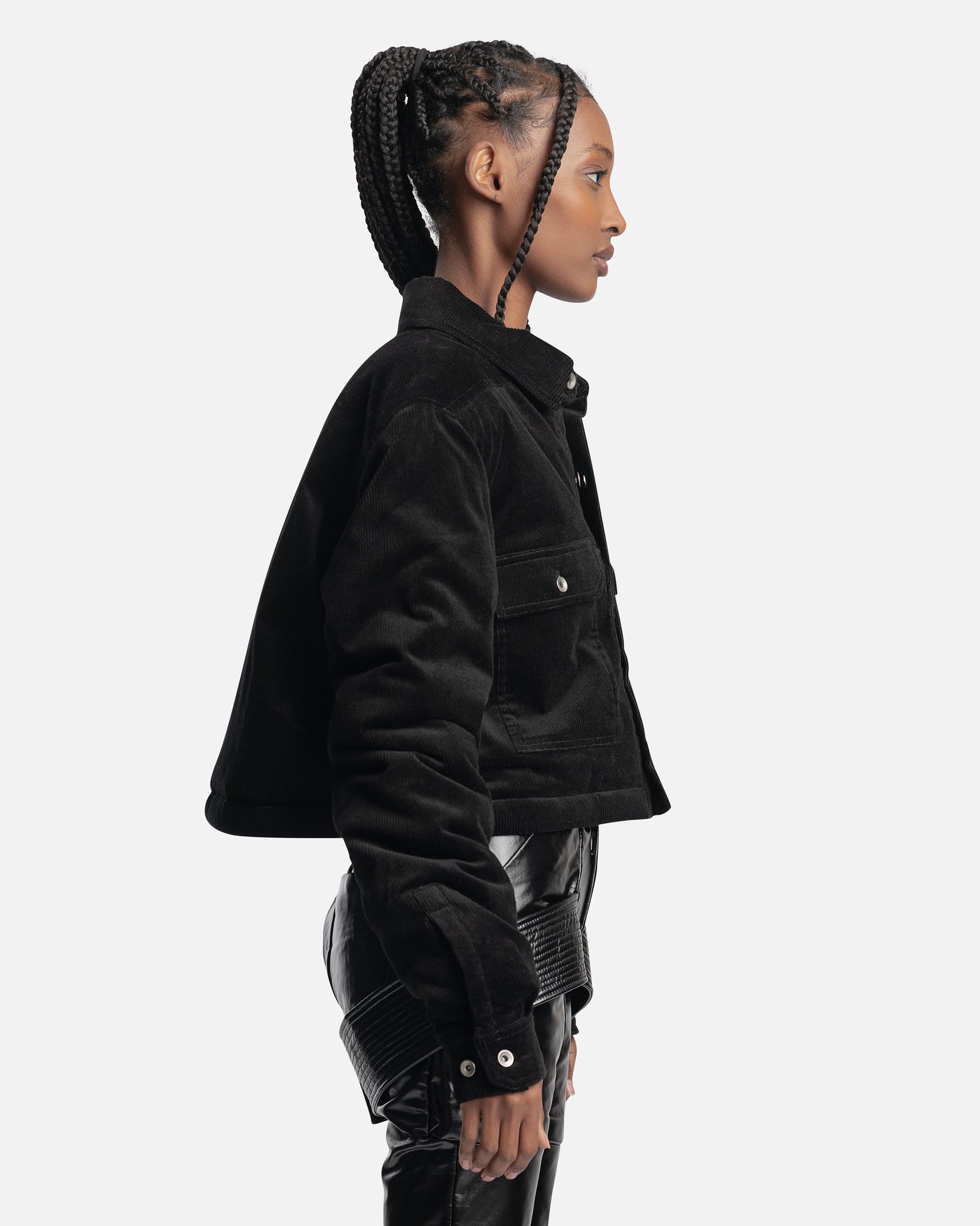 Cropped Outershirt In Black Rick owens – Гарантія оригінальності – вид ззаду