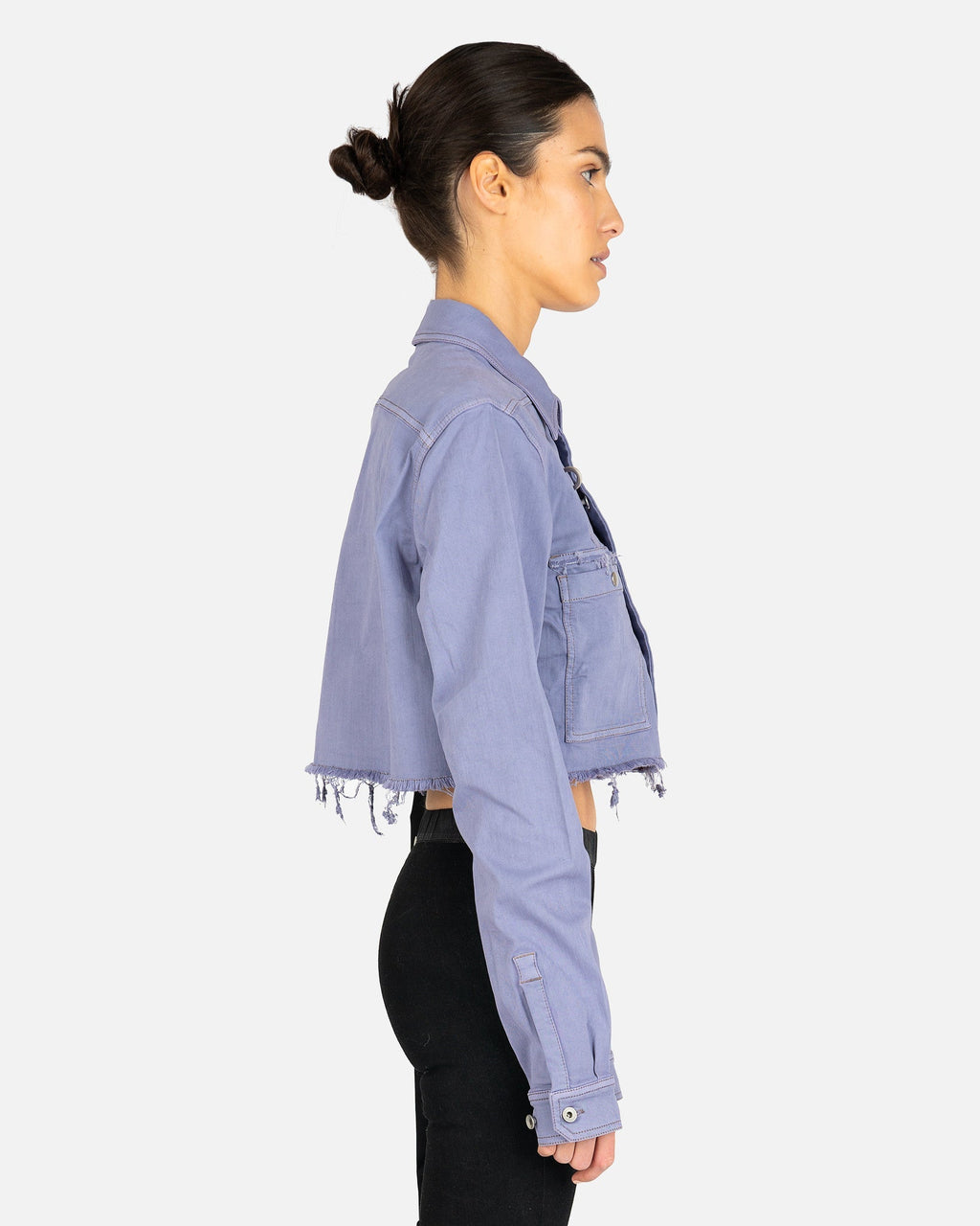 Оригінальна Cropped Outershirt In Bruise Rick owens – вид ззаду