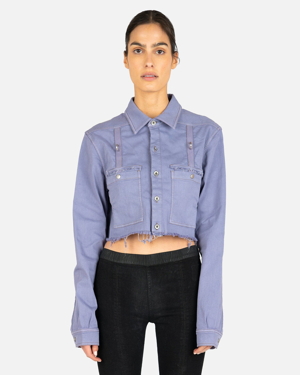 Оригінальна Cropped Outershirt In Bruise Rick owens – боковий вид