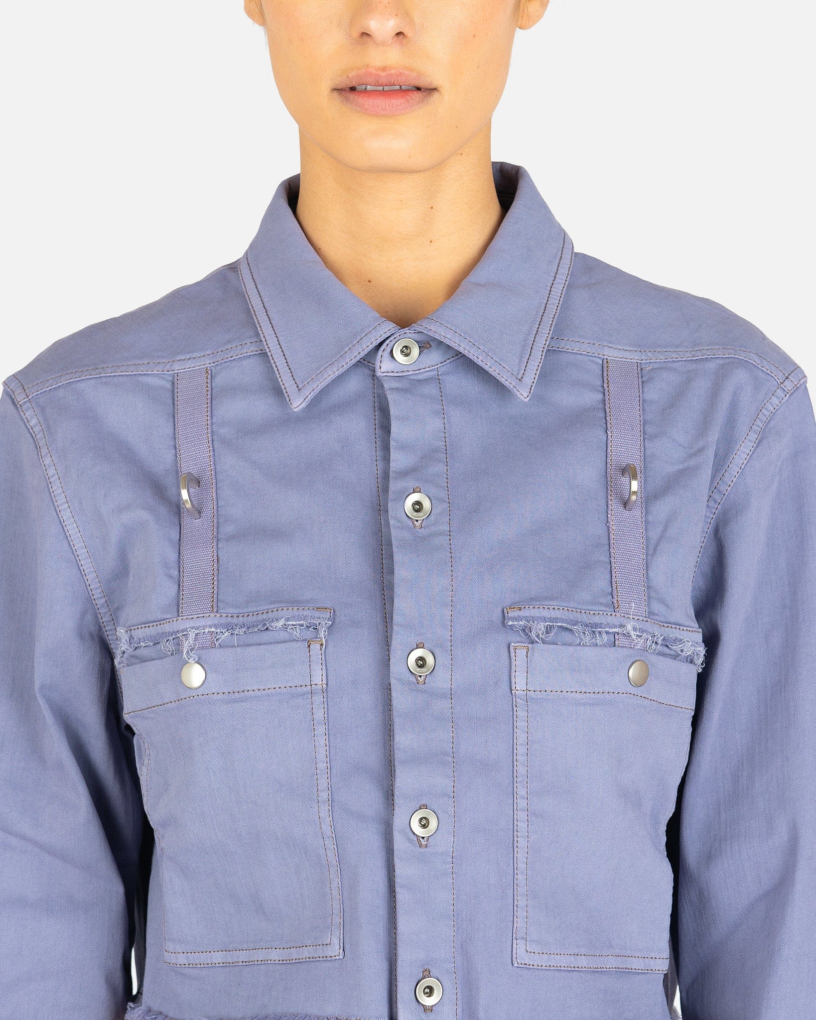 Оригінальна Cropped Outershirt In Bruise Rick owens – збільшений вид