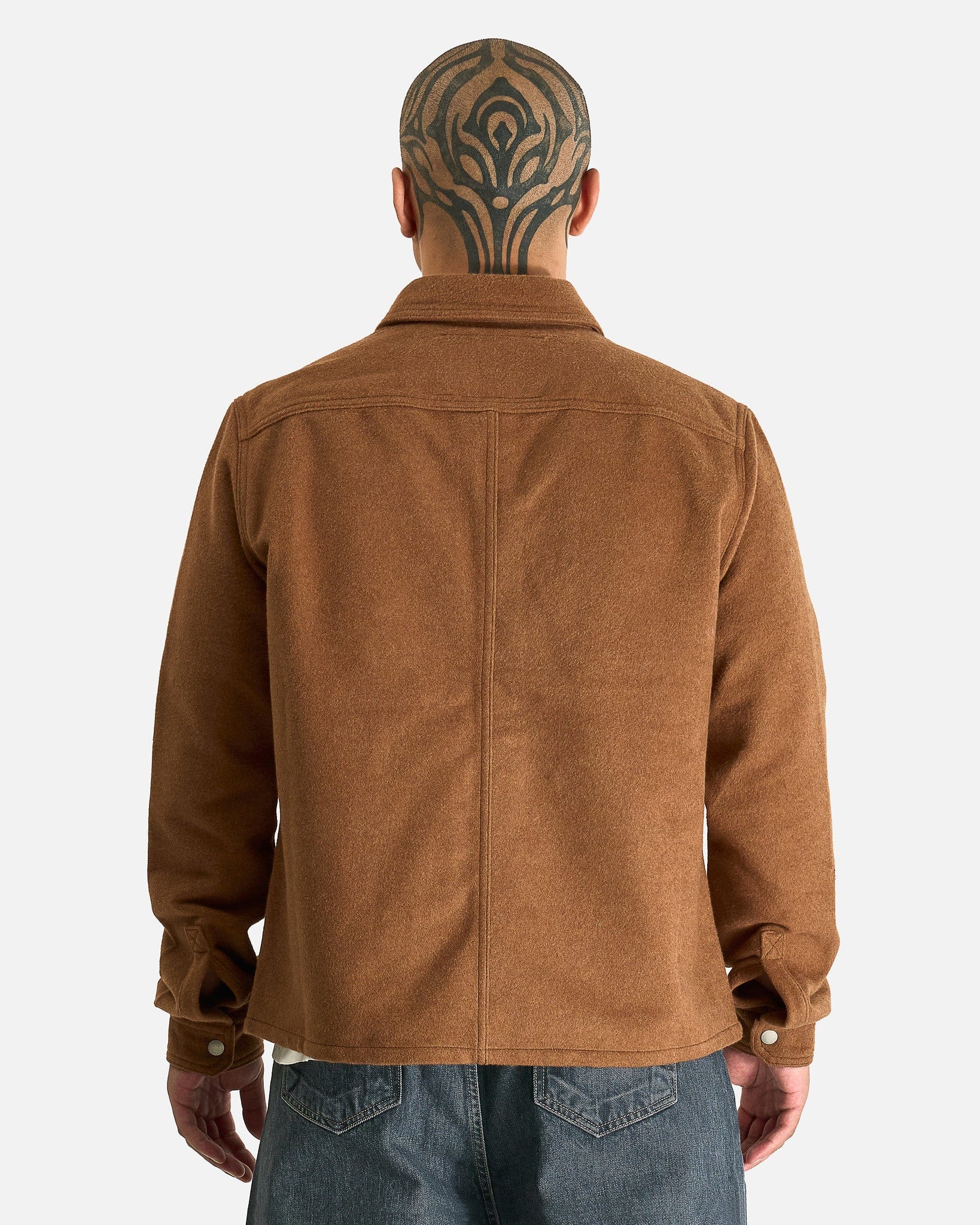 Оригінальна Cropped Outershirt In Rust Rick owens – детальний вид
