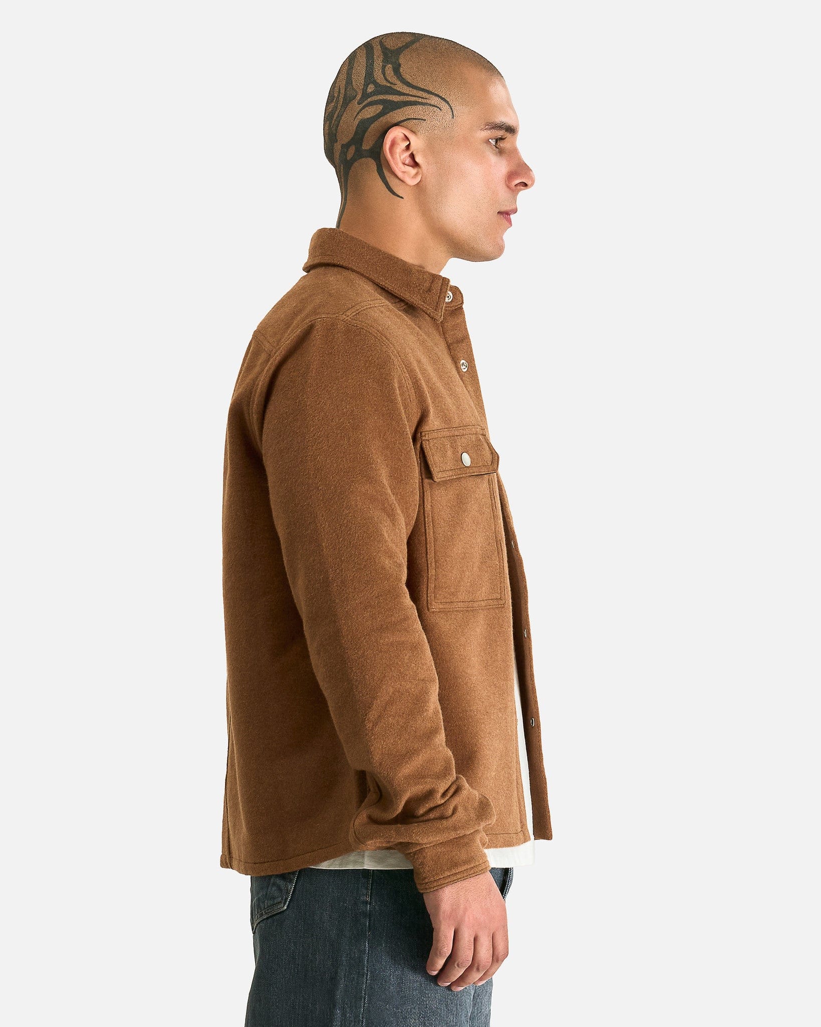 Оригінальна Cropped Outershirt In Rust Rick owens – вид ззаду