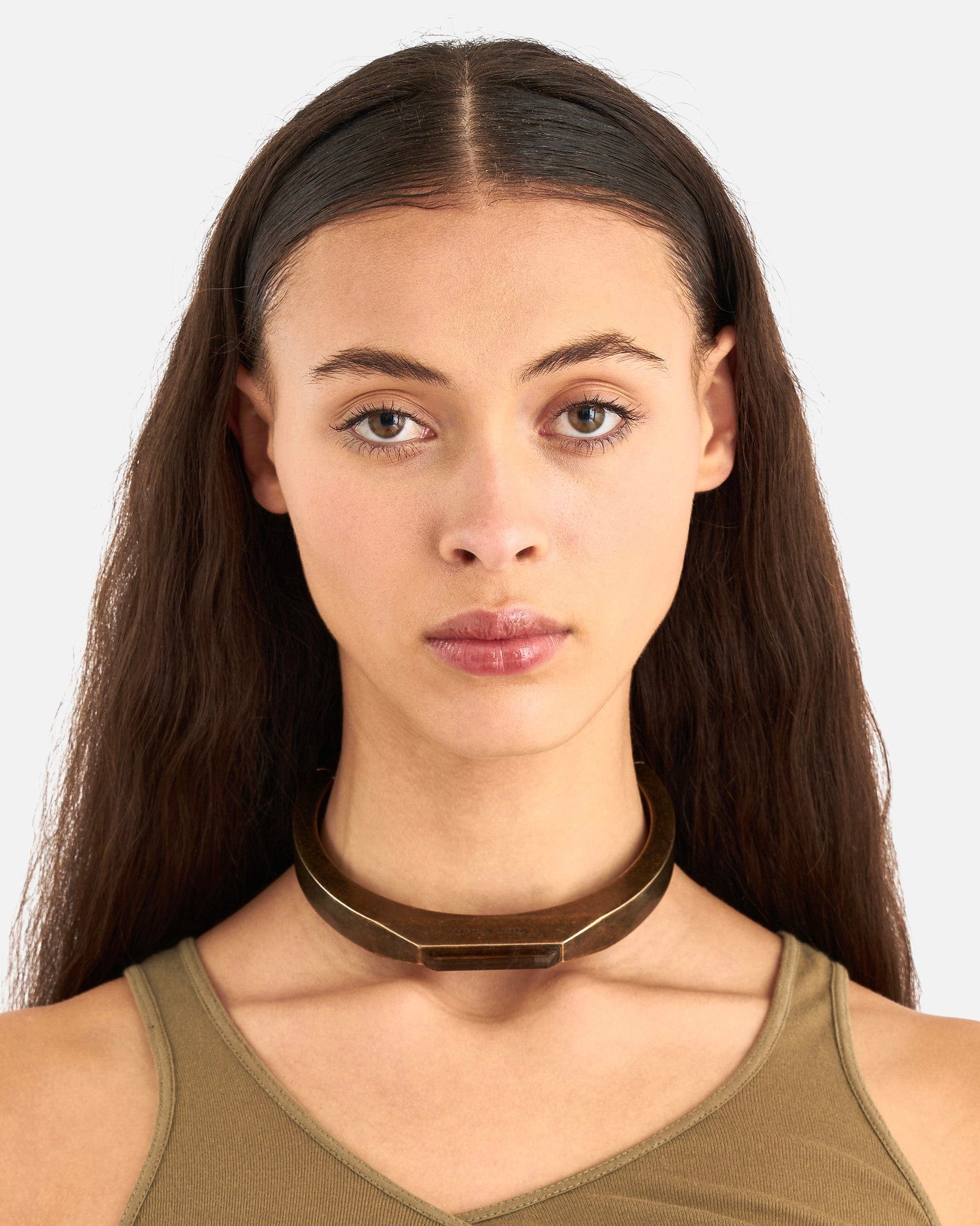 Crystal Beveled Choker In Dark Bronze Rick owens оригінал – Купити в Україні – збільшений вид - RICK OWENS