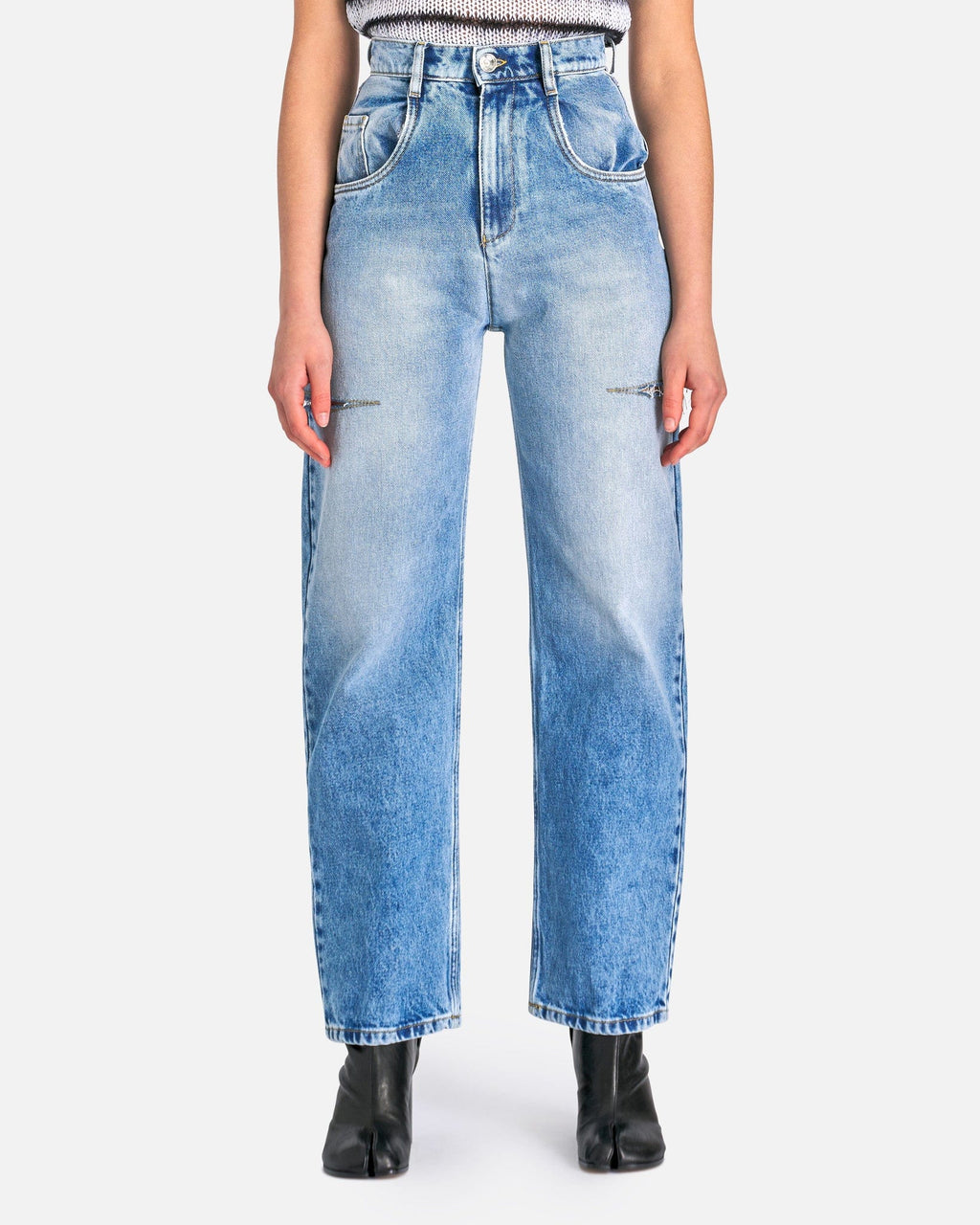 Оригінальна Cut-Out Jeans In Blue Maison margiela – боковий вид