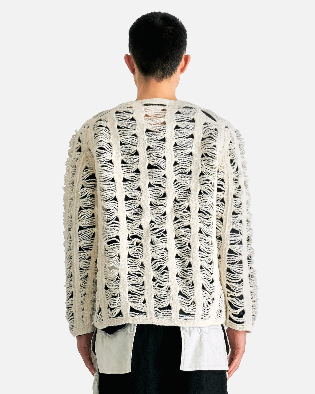 Cut-Out Long Sleeve Sweater In Natural Comme des garcons оригінал – Купити в Україні – детальний вид