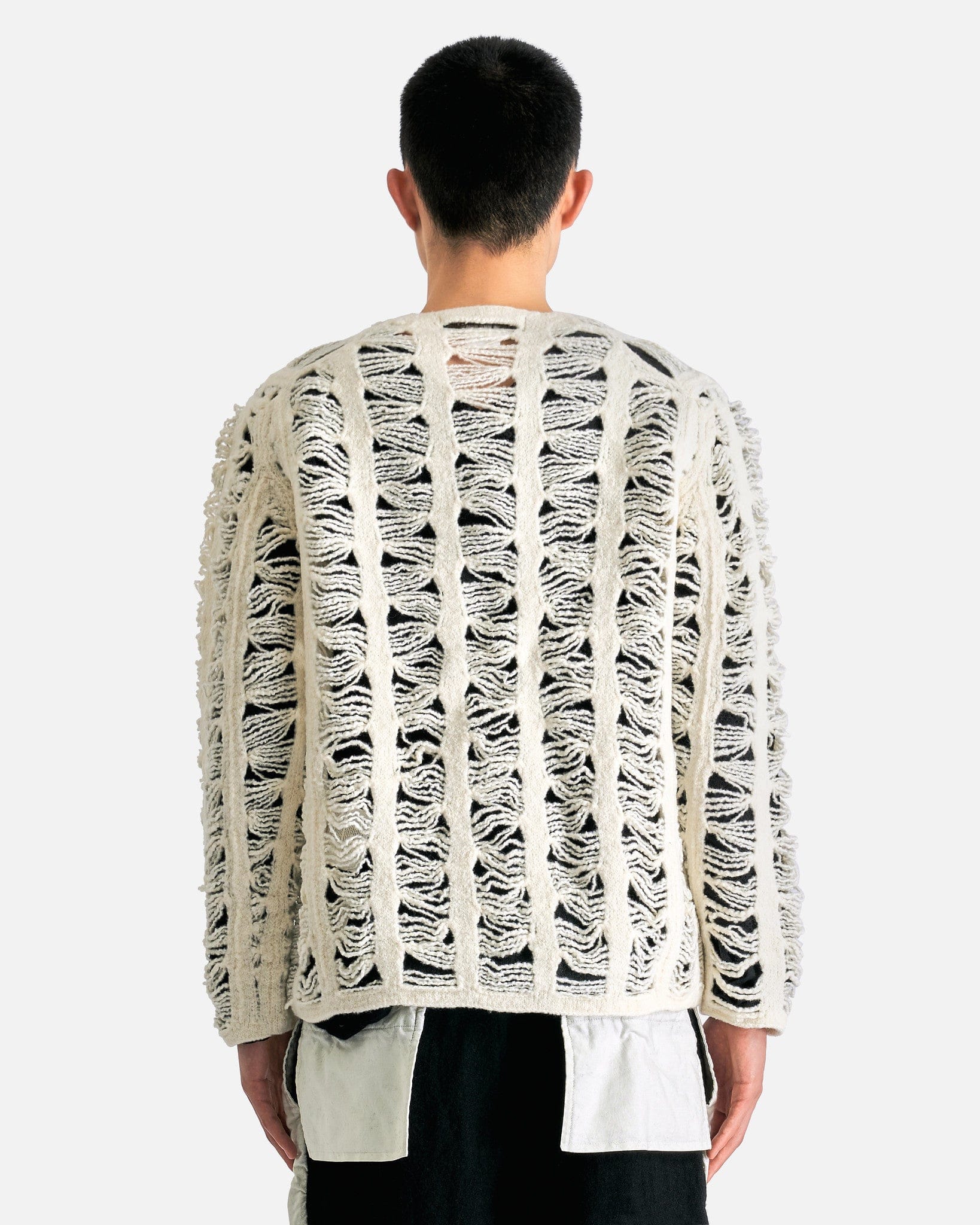 Cut-Out Long Sleeve Sweater In Natural Comme des garcons оригінал – Купити в Україні – детальний вид