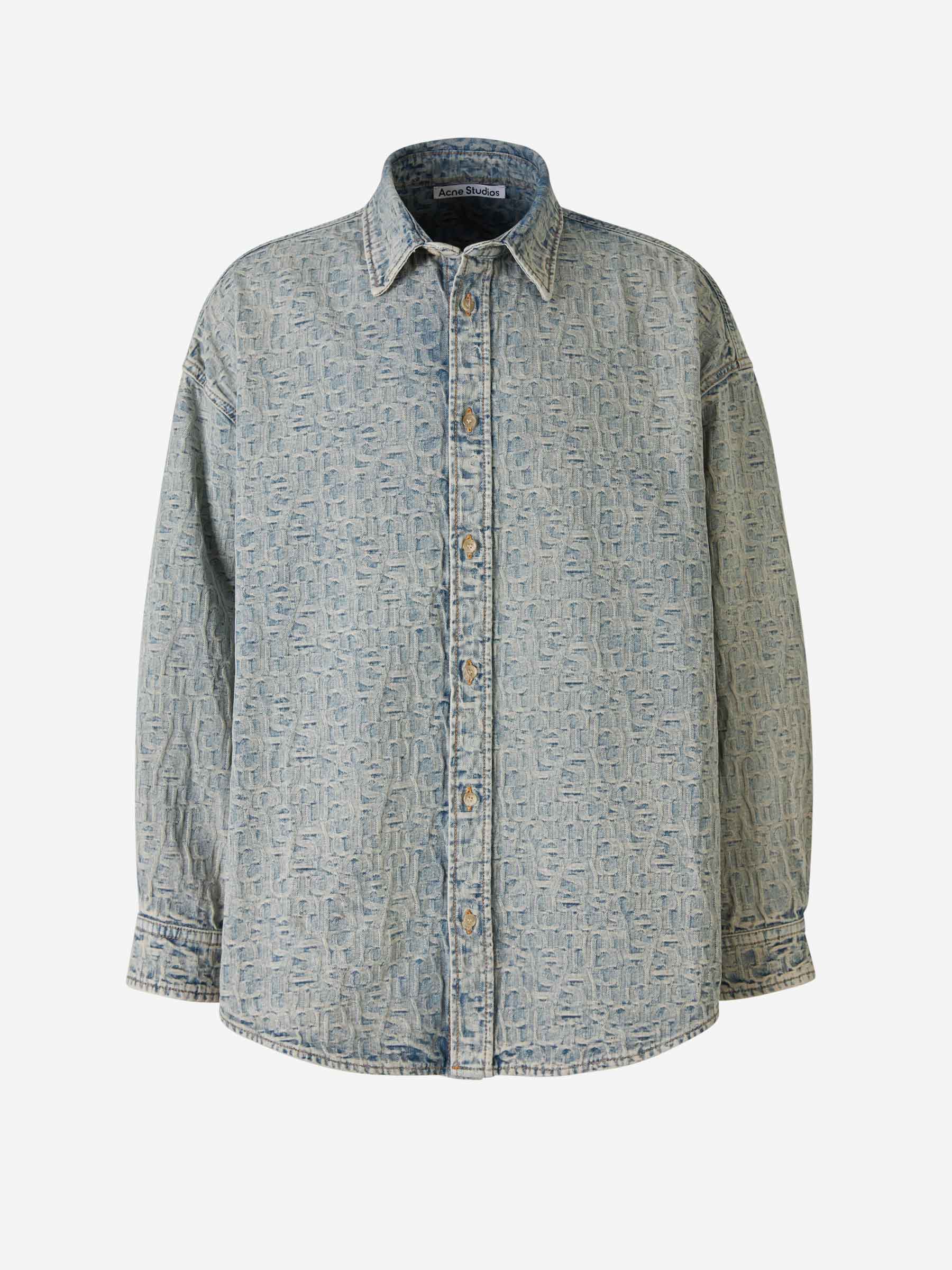 Cotton Denim Overshirt Acne studios – Гарантія оригінальності – боковий вид