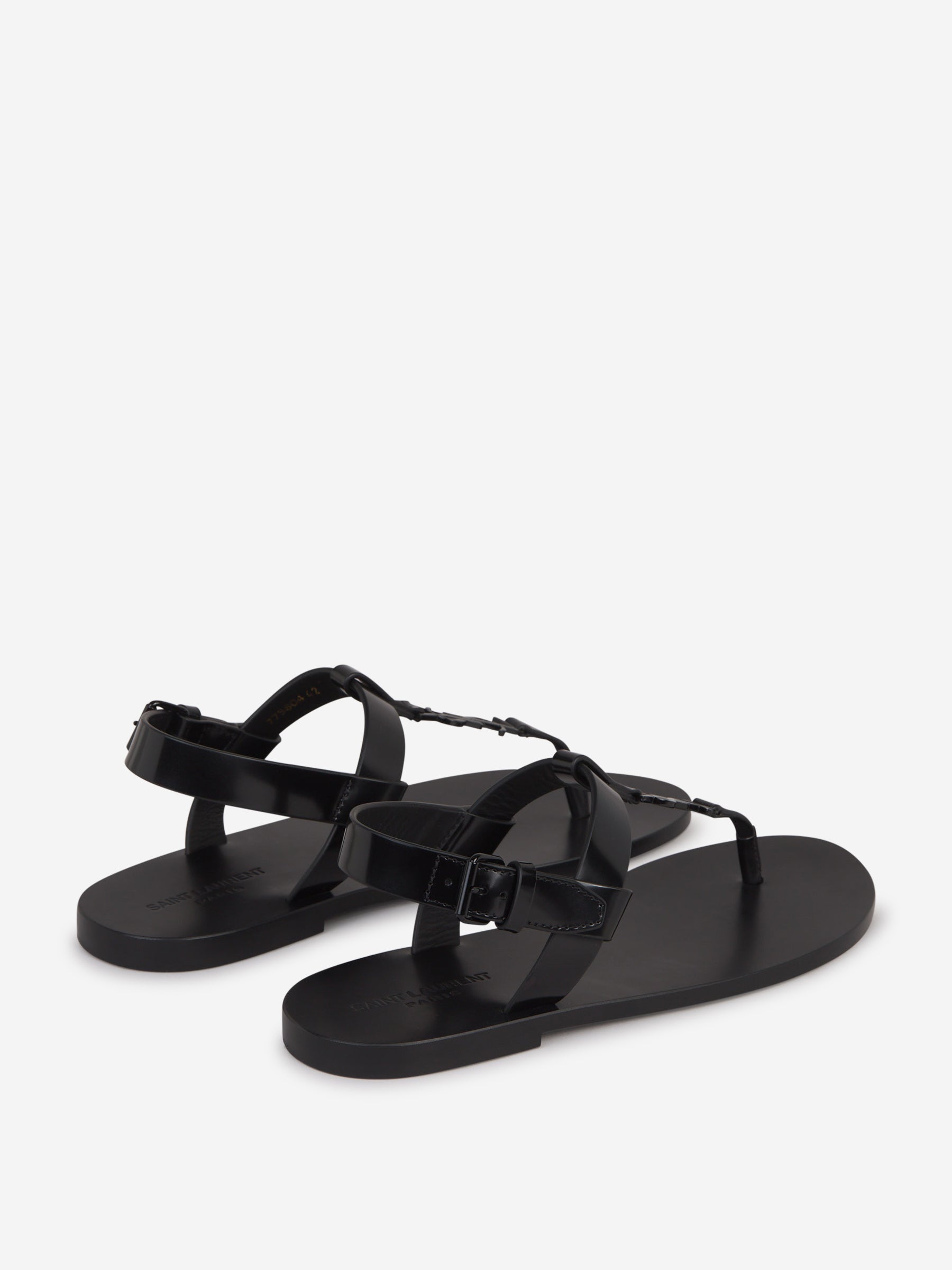 Оригінальна Logo Leather Sandals Saint laurent – детальний вид