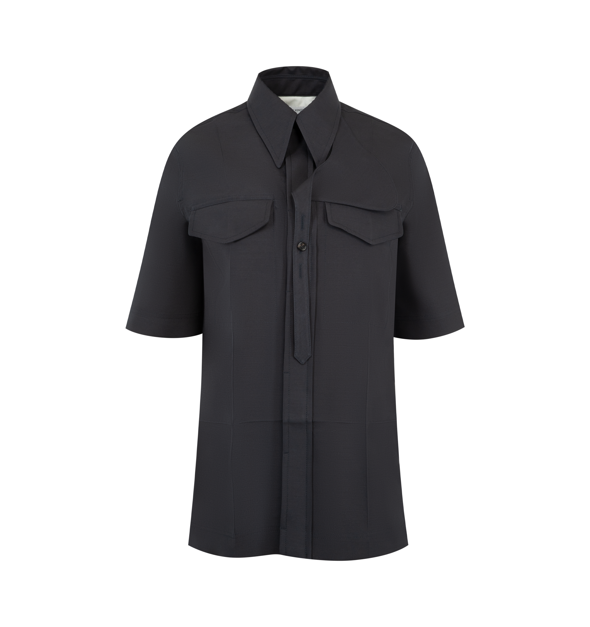 Wool Silk Toile Shirt Bottega veneta – Гарантія оригінальності – боковий вид