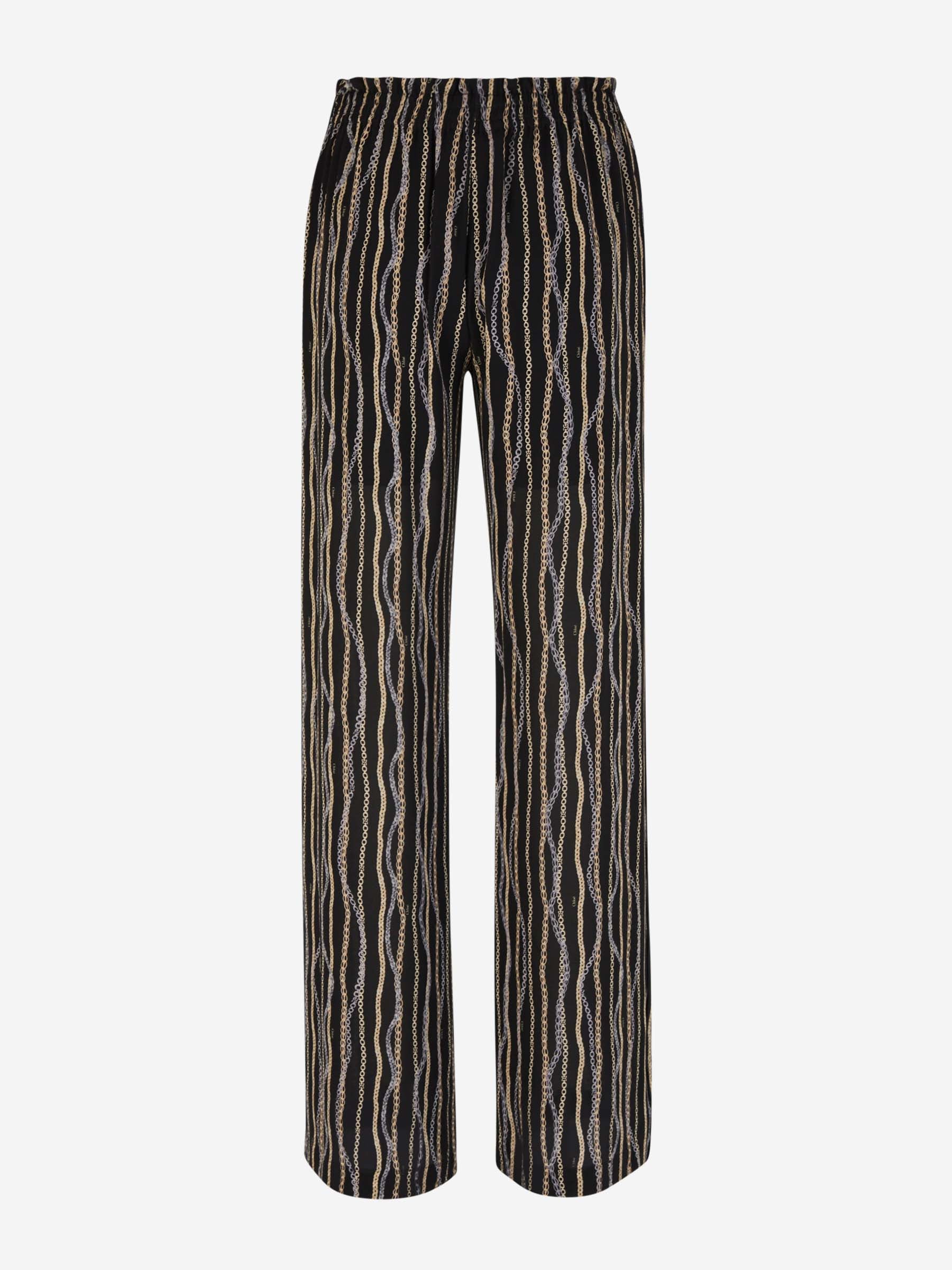 Silk Print Pants Chloe – Гарантія оригінальності – детальний вид
