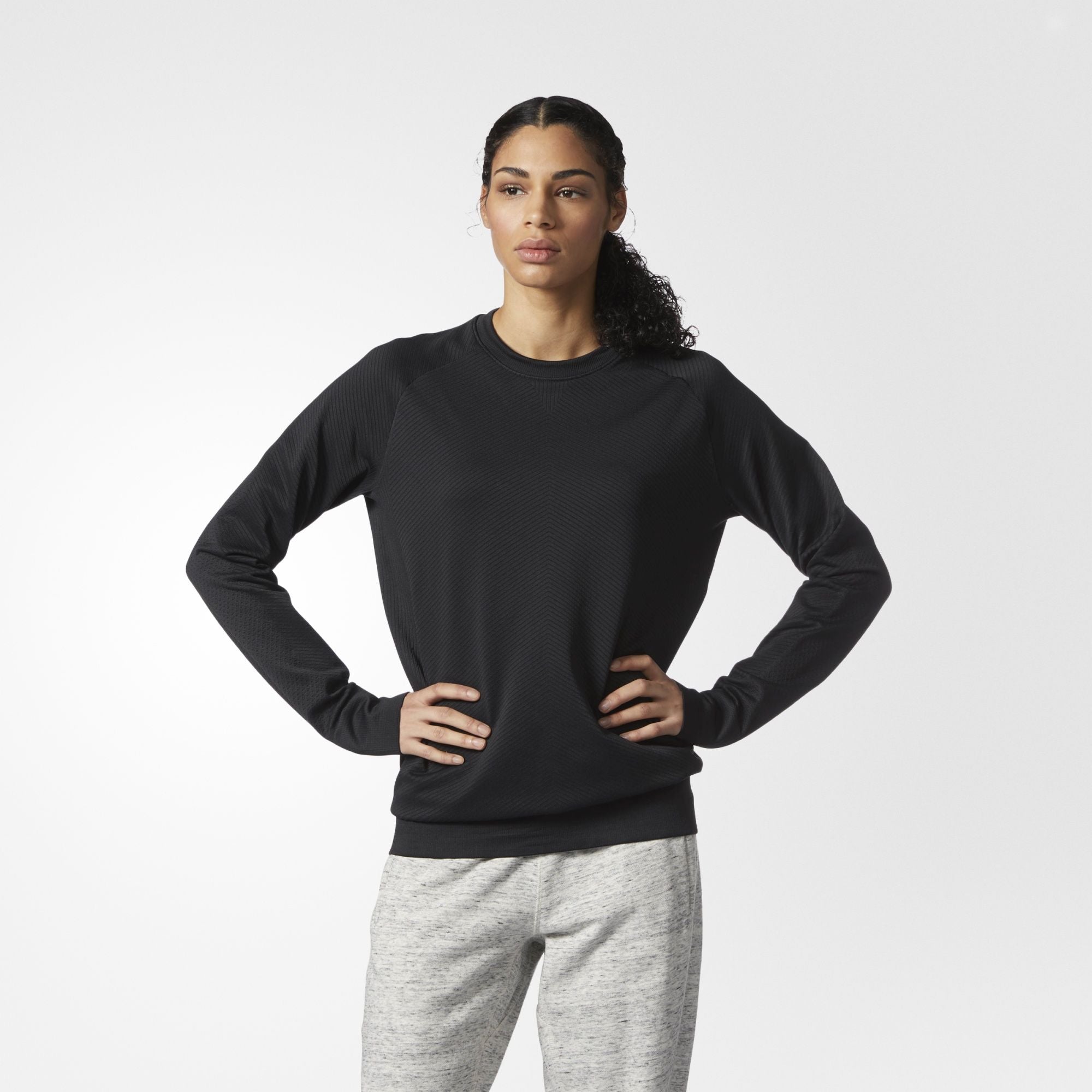 Athletics X Reigning Champ Primeknit Crew Sweatshirt Womens Black Adidas оригінал – Купити в Україні – детальний вид