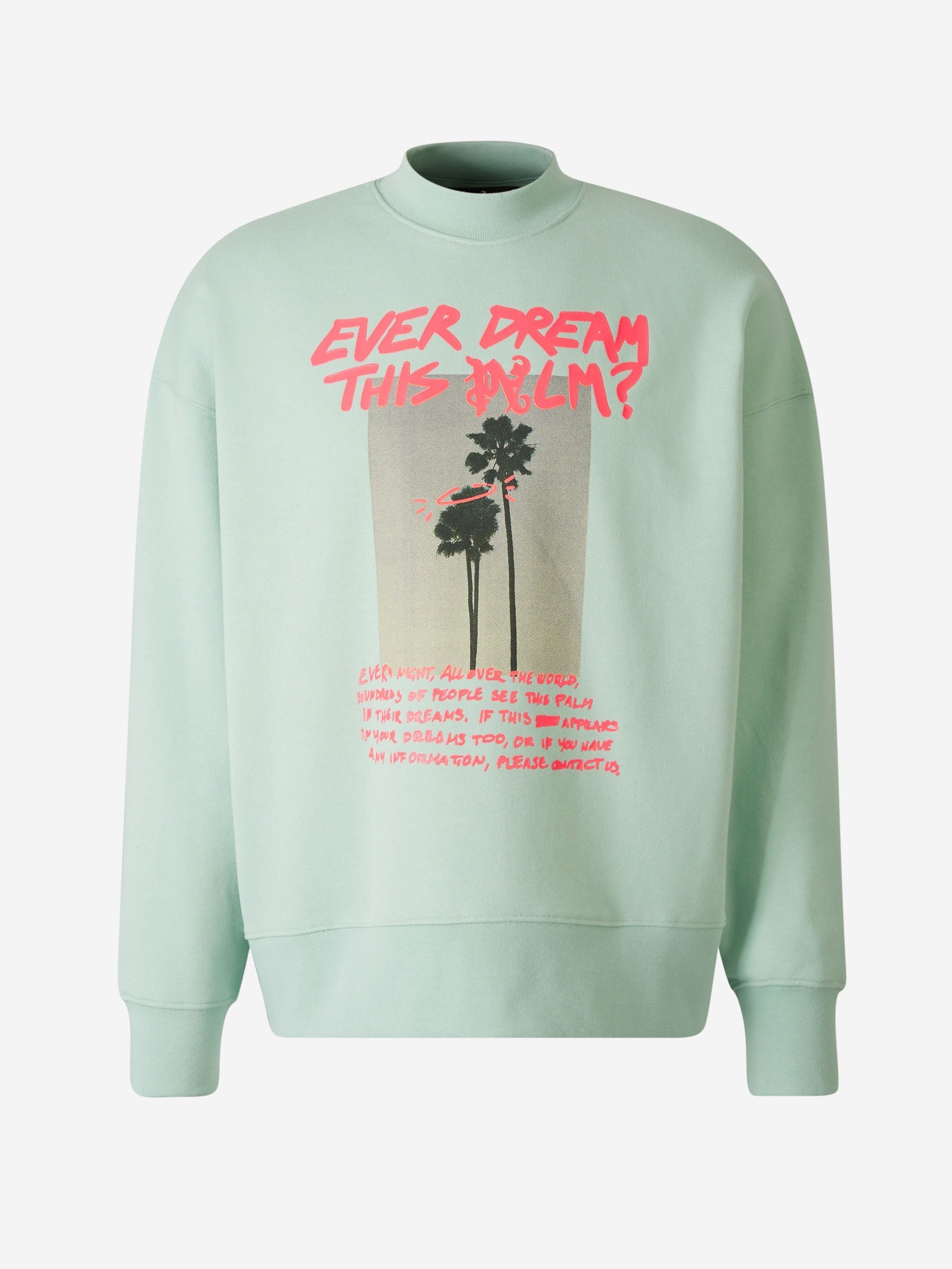 Printed Cotton Sweatshirt Palm angels – Гарантія оригінальності – боковий вид