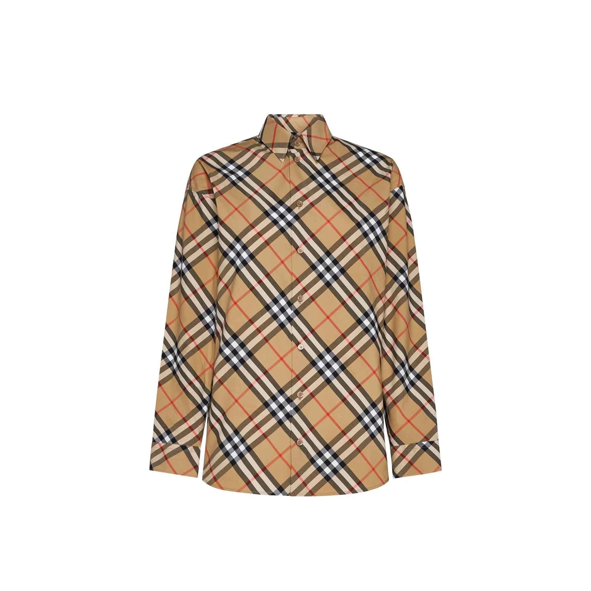 Оригінальна Check Cotton Shirt Burberry – боковий вид
