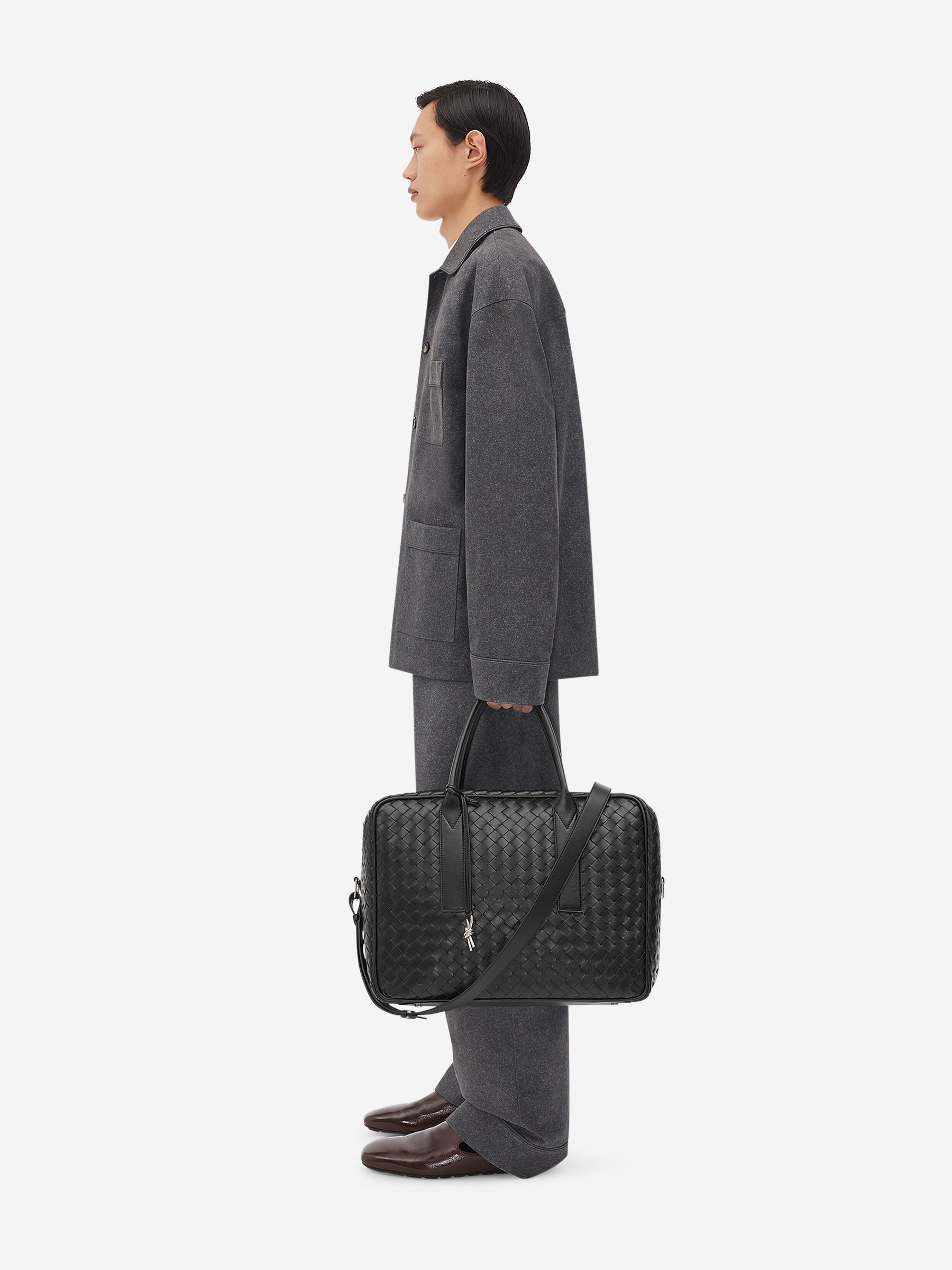 Оригінальна Intrecciato Briefcase Bottega veneta – вид ззаду