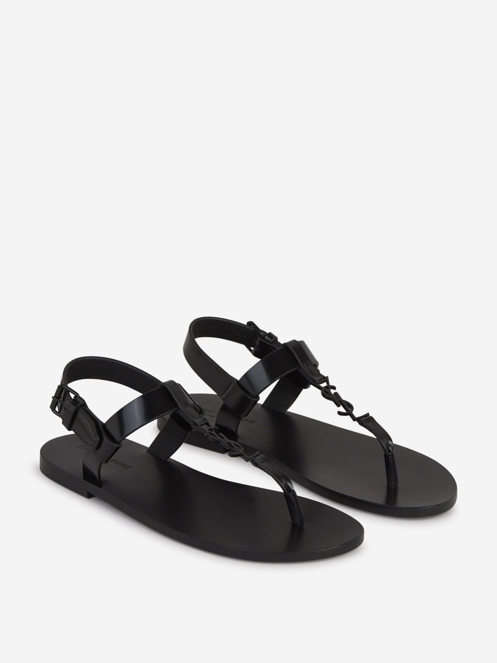 Оригінальна Logo Leather Sandals Saint laurent – вид ззаду