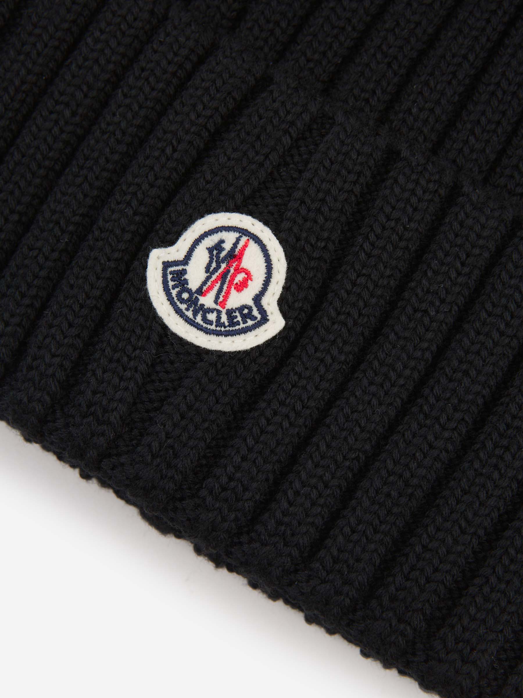 Wool Logo Beanie Moncler – Гарантія оригінальності – детальний вид