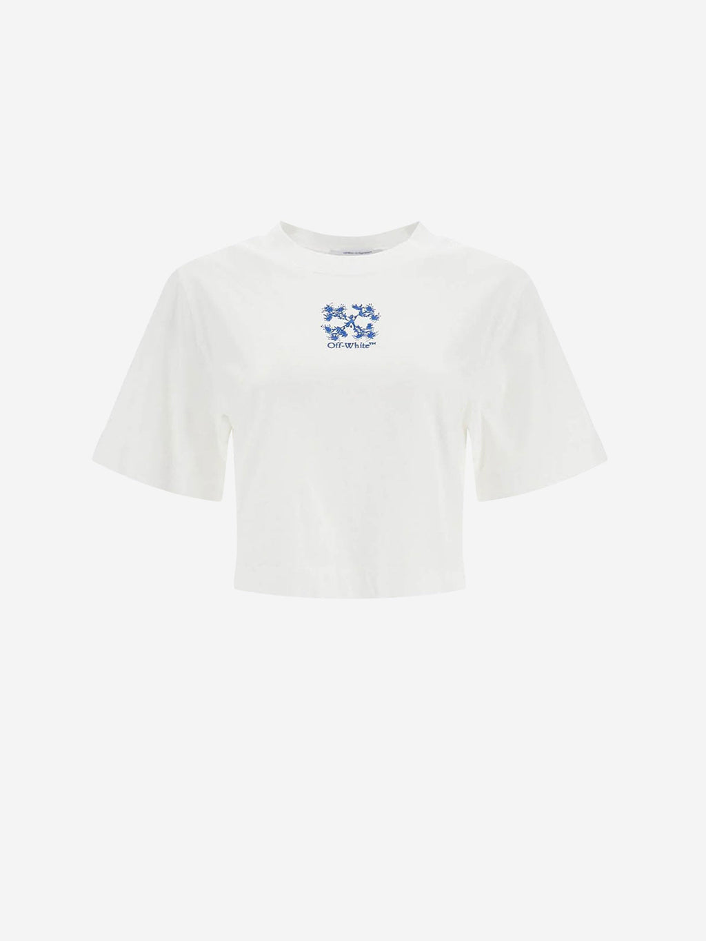 Cropped Logo T-Shirt Off-white – Гарантія оригінальності – боковий вид