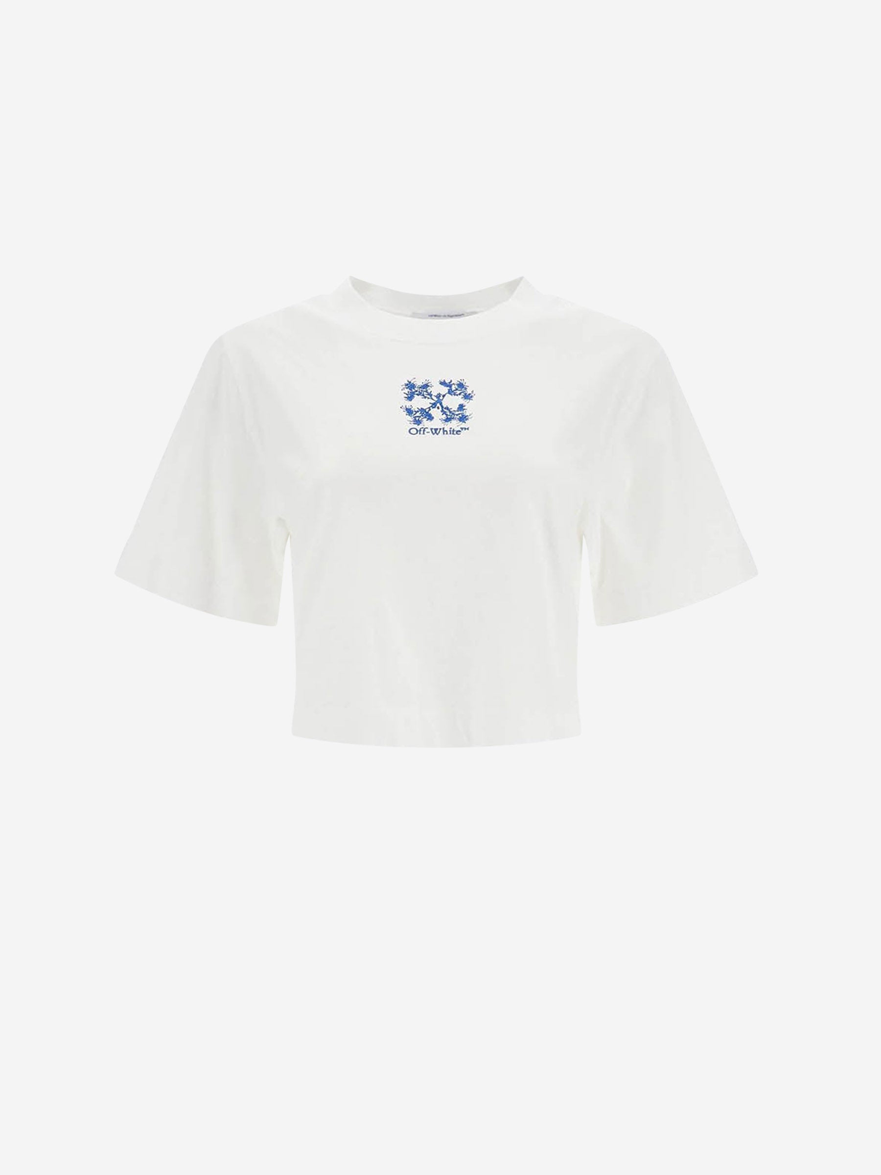 Cropped Logo T-Shirt Off-white – Гарантія оригінальності – боковий вид