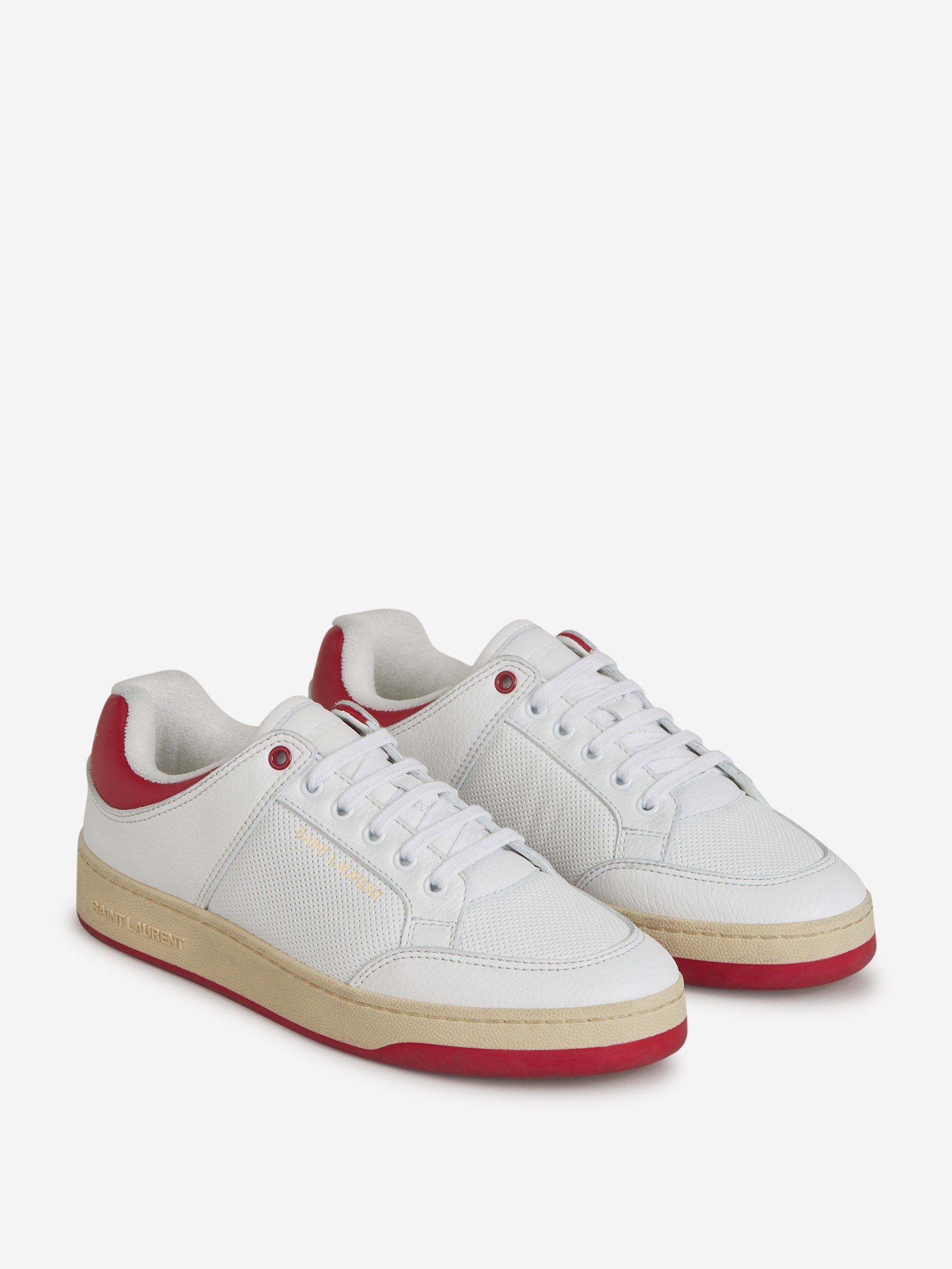 Logo Leather Sneakers Saint laurent оригінал – Купити в Україні – вид ззаду
