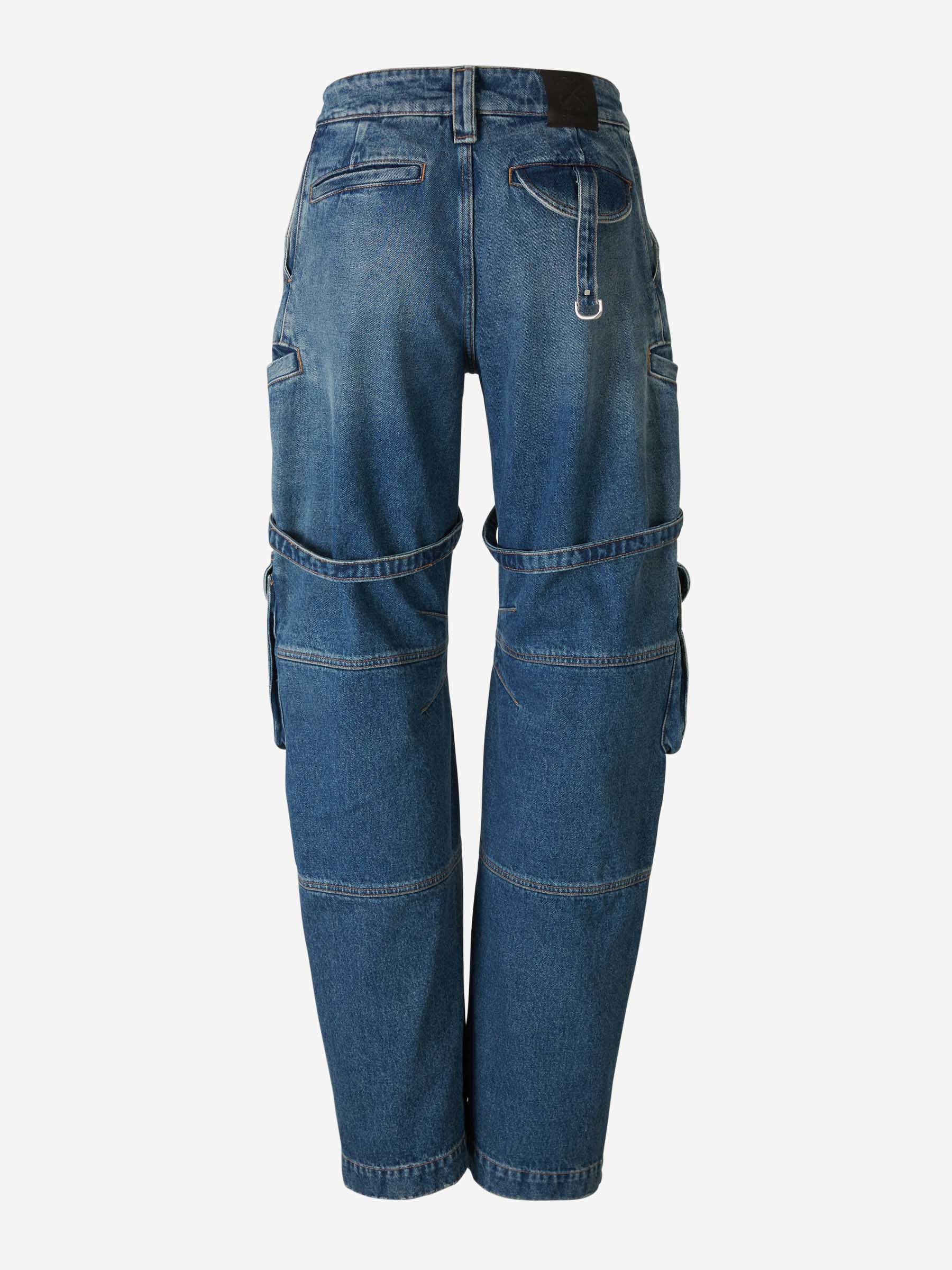 Оригінальна Cotton Cargo Jeans Off-white – детальний вид