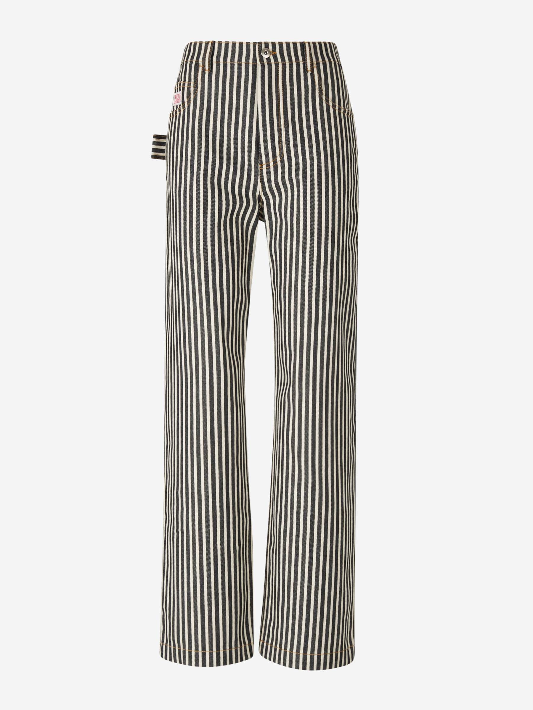 Striped Drill Trousers Bottega veneta – Гарантія оригінальності – боковий вид
