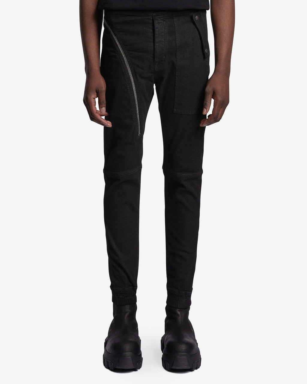 Denim Aircut Joggers In Black Rick owens – Гарантія оригінальності – боковий вид