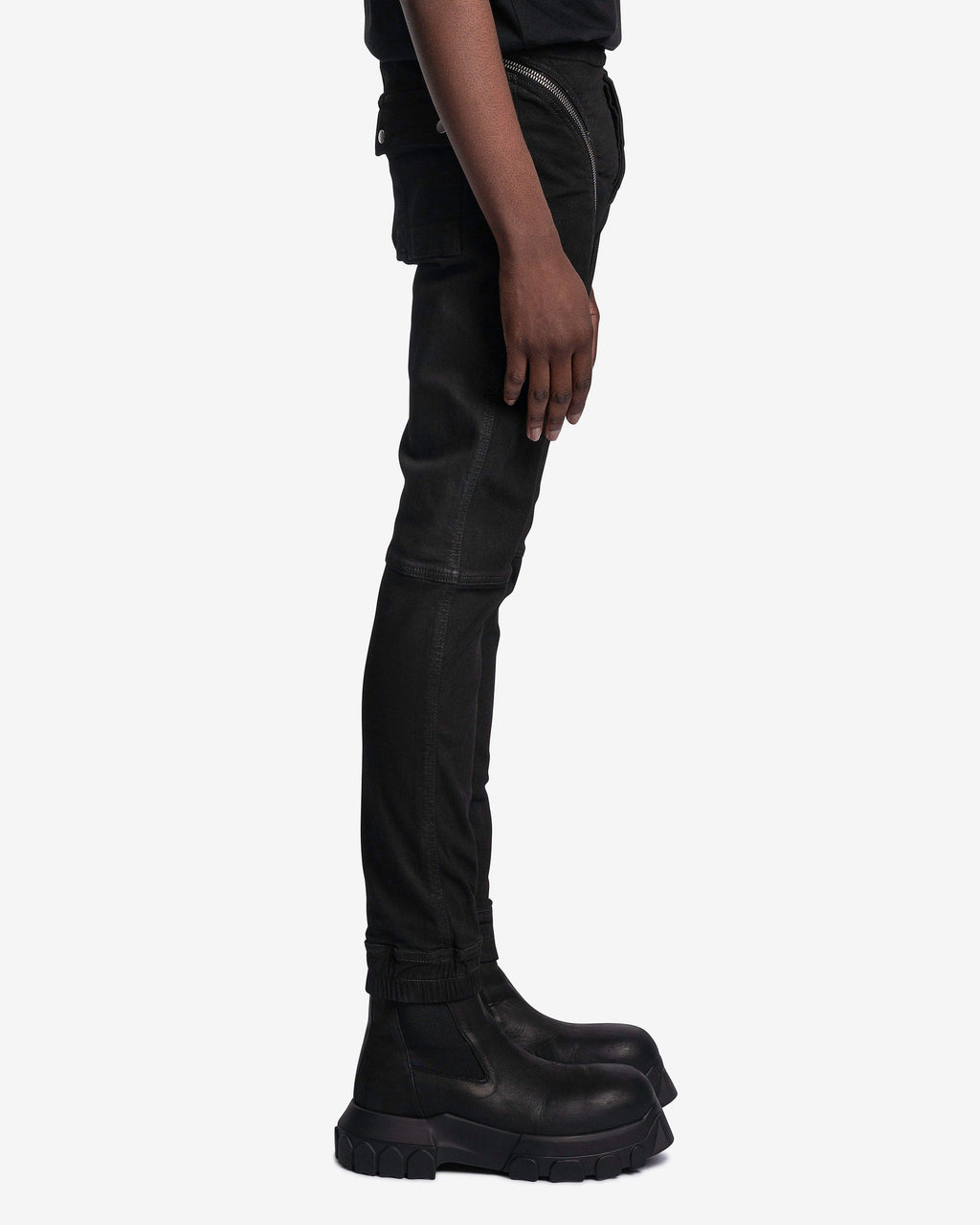 Denim Aircut Joggers In Black Rick owens – Гарантія оригінальності – вид ззаду