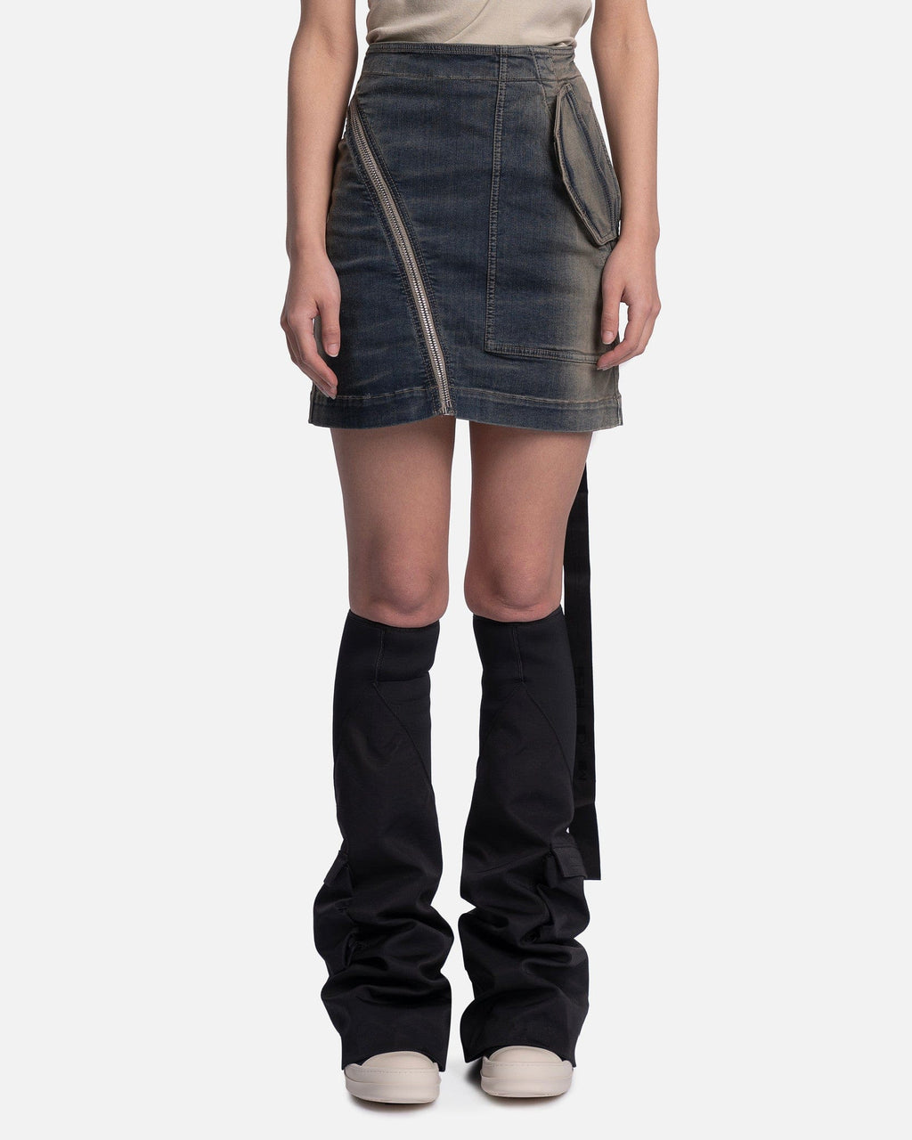 Оригінальна Denim Aircut Mini In Mineral Pearl Degrade Rick owens – боковий вид