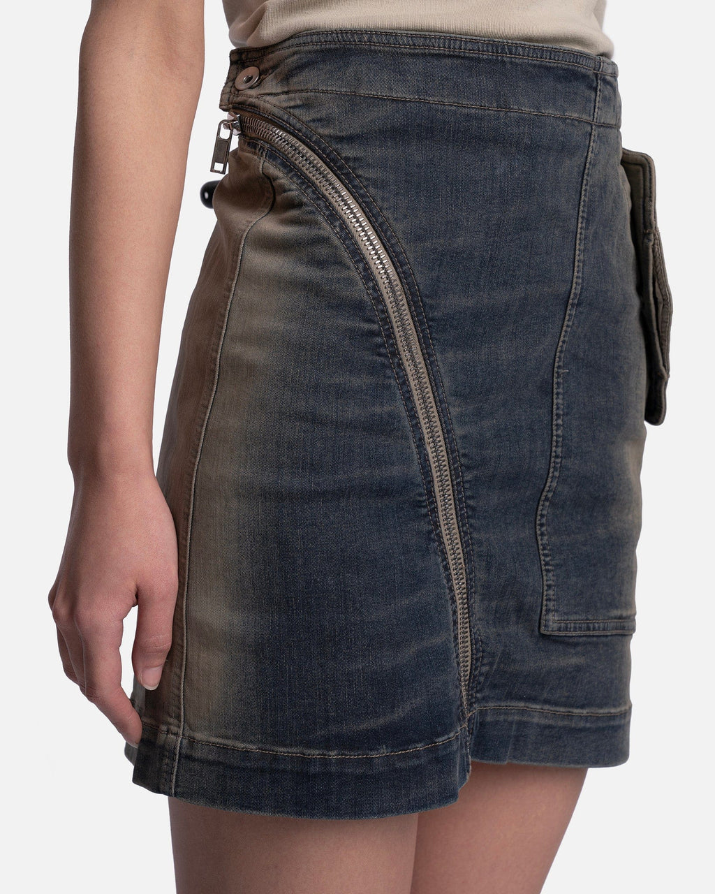 Оригінальна Denim Aircut Mini In Mineral Pearl Degrade Rick owens – збільшений вид